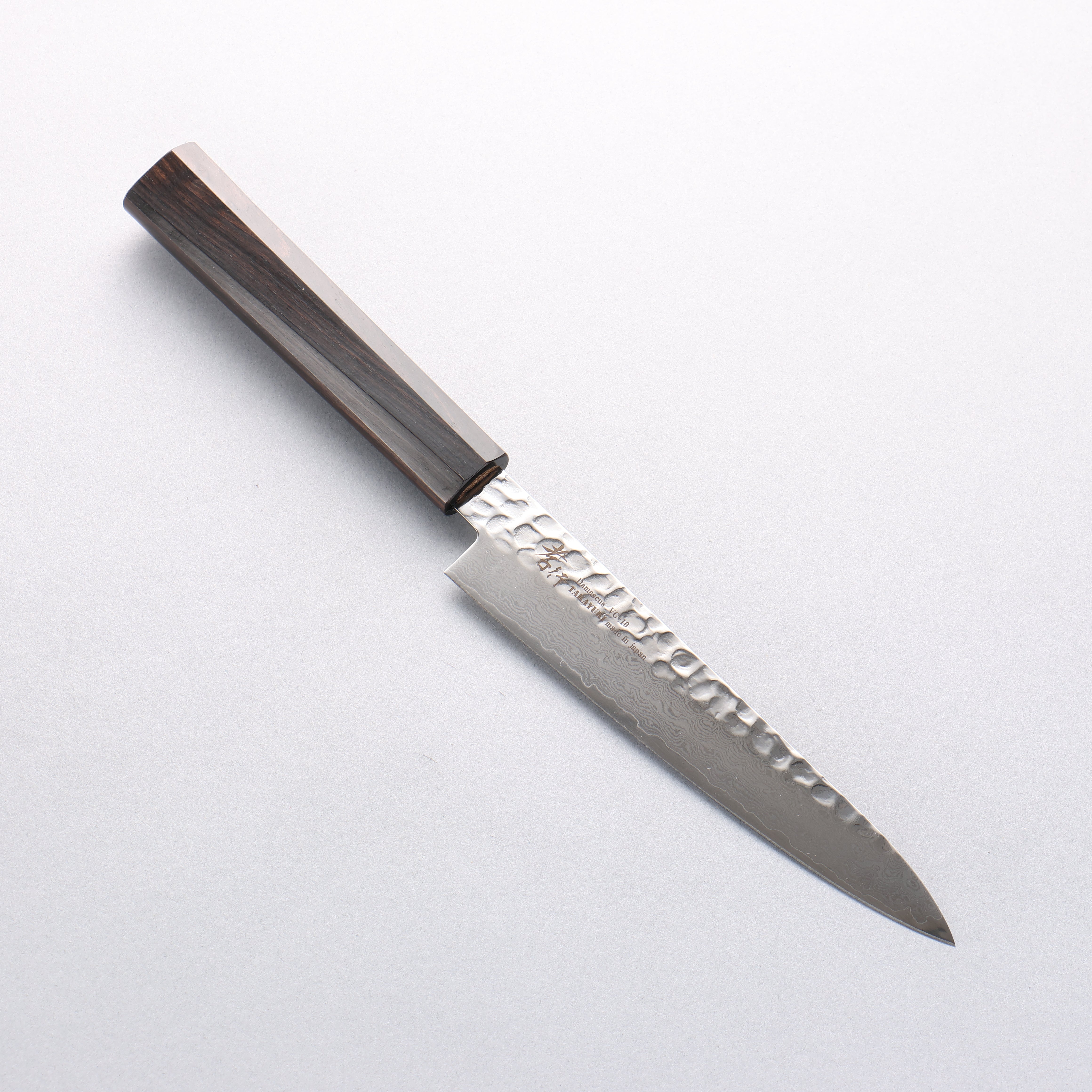Sakai Takayuki VG10 33 Layer Damascus Petty-Utility 150mm Ebony(6 sided teardrop) Handle - Japanny - Best Japanese Knife