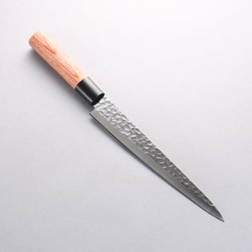Kanetsune DSR-1K6 Hammered Sujihiki 210mm Red Pakka wood Handle - Japanny - Best Japanese Knife
