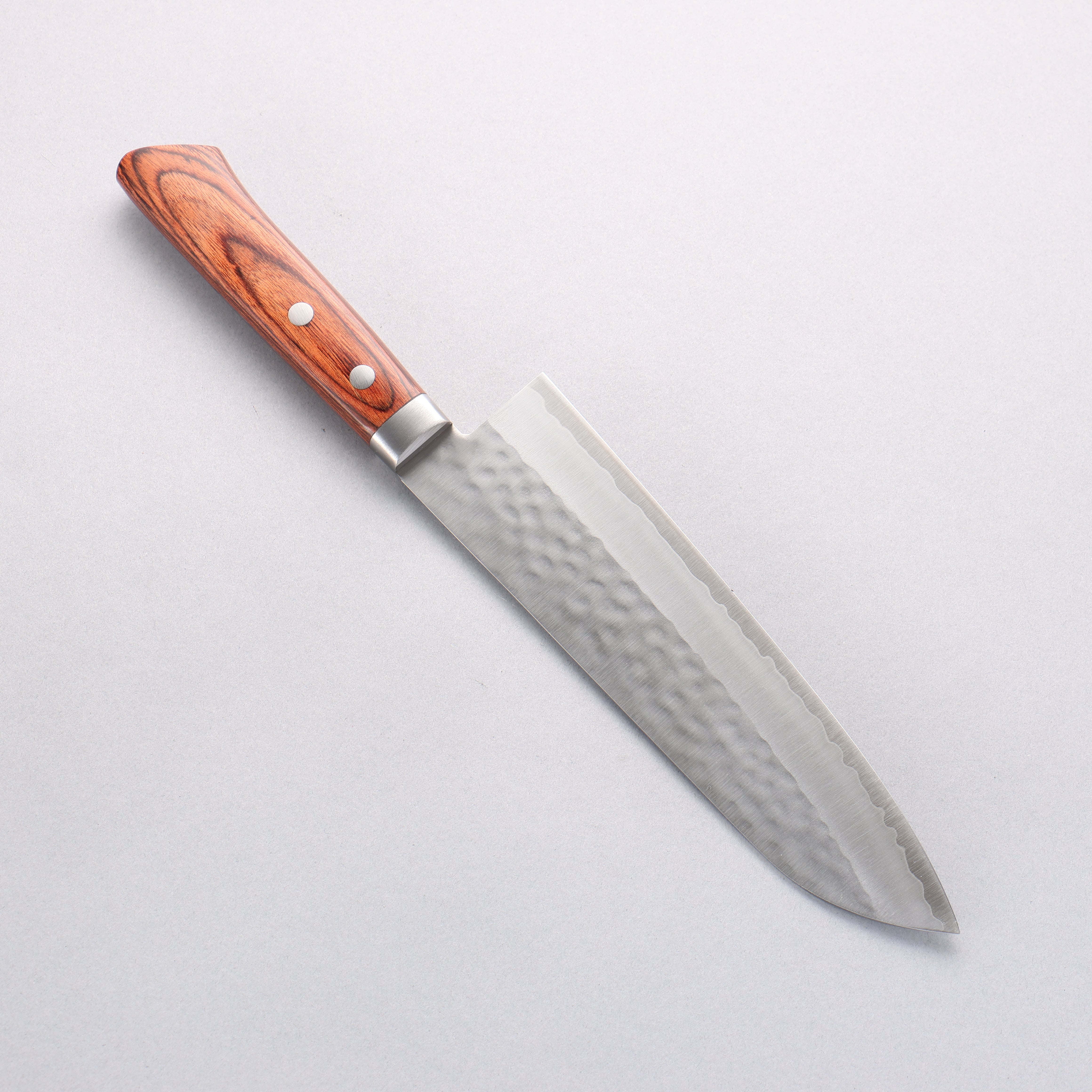 Kunihira VG1 Hammered Gyuto 180mm Mahogany Handle - Japanny - Best Japanese Knife