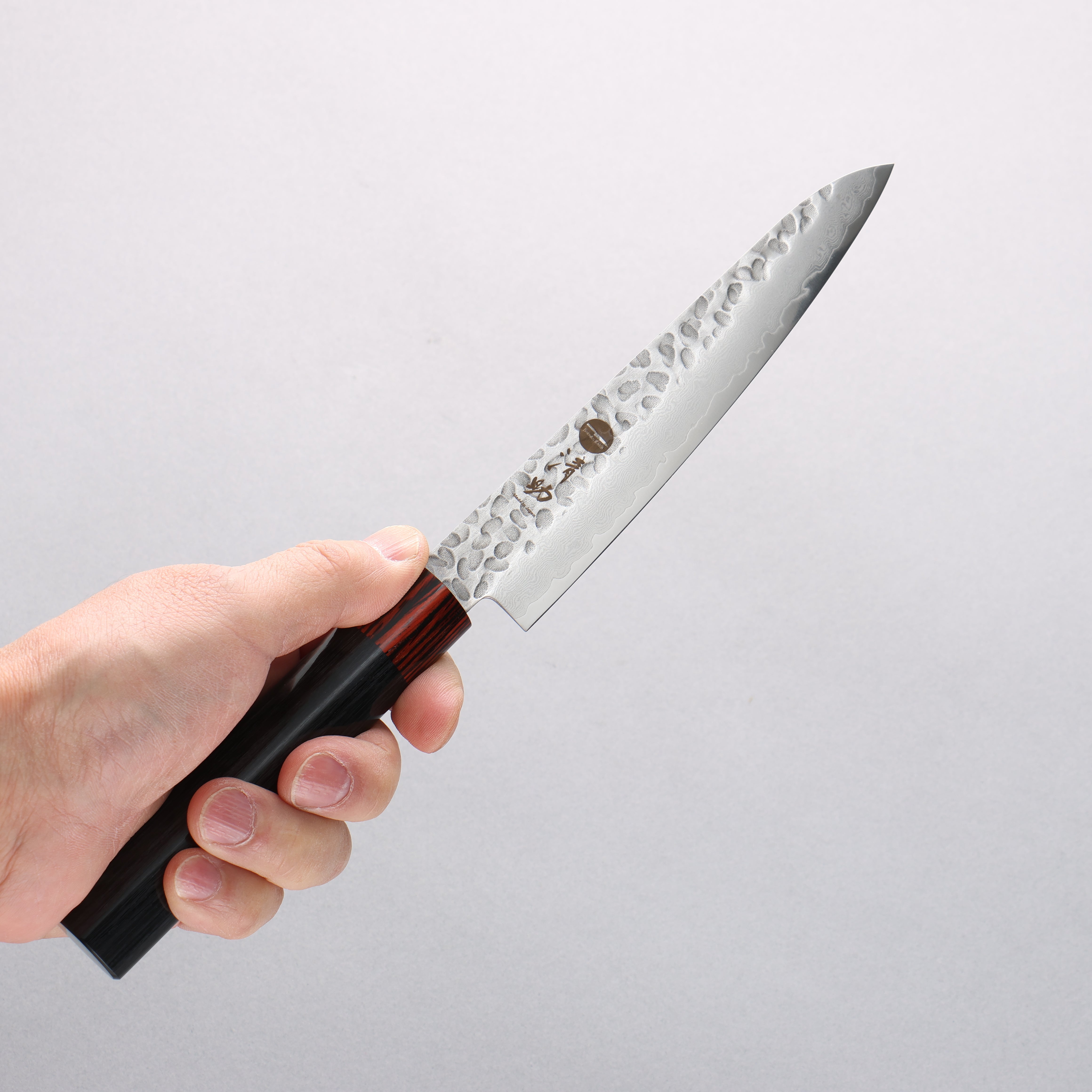 Seisuke VG10 33 Layer Hammered Damascus Petty-Utility 150mm Black Pakka wood Handle - Japanny - Best Japanese Knife