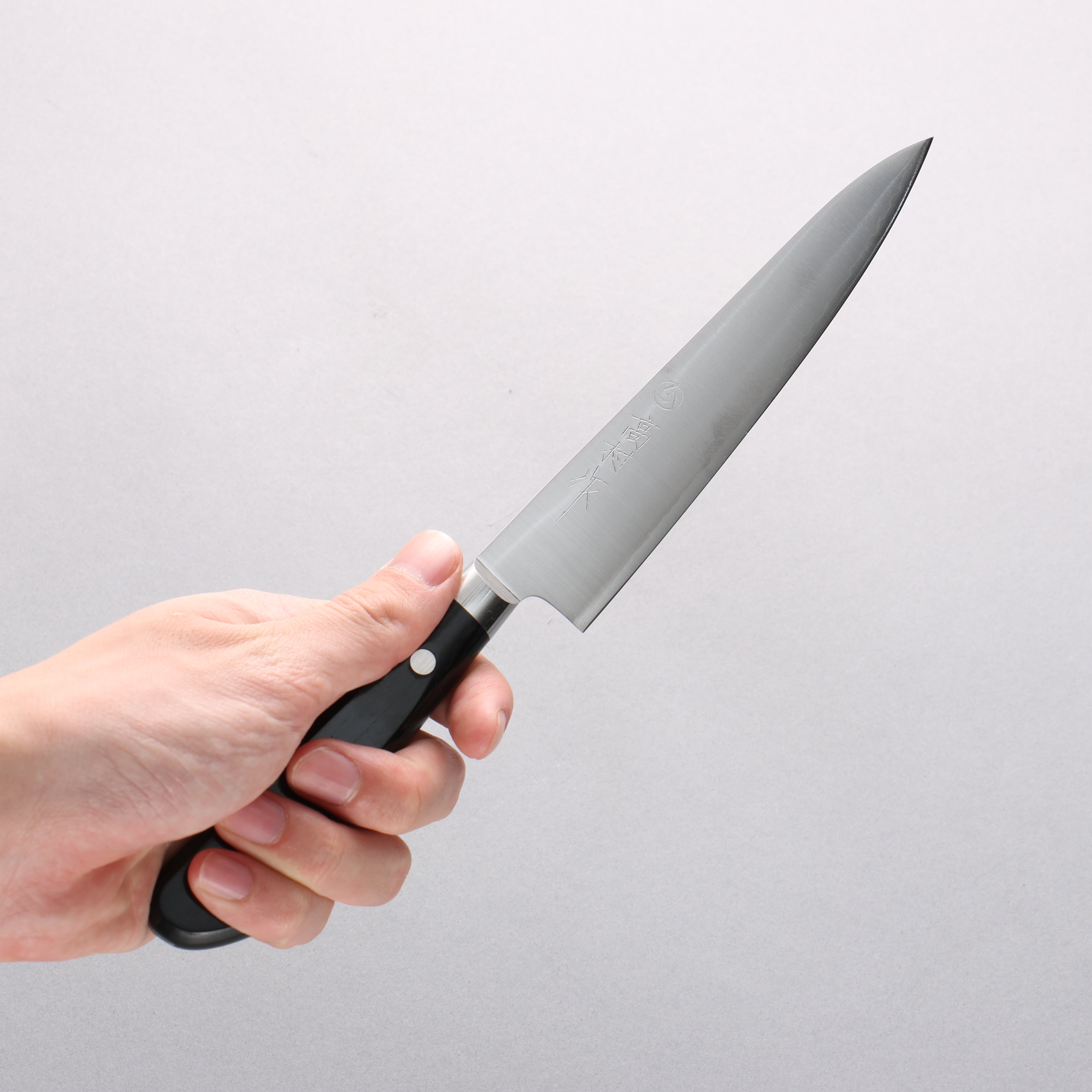 Takamura Knives VG10 Migaki Finished Petty-Utility 150mm Black Pakka wood Handle - Japanny - Best Japanese Knife
