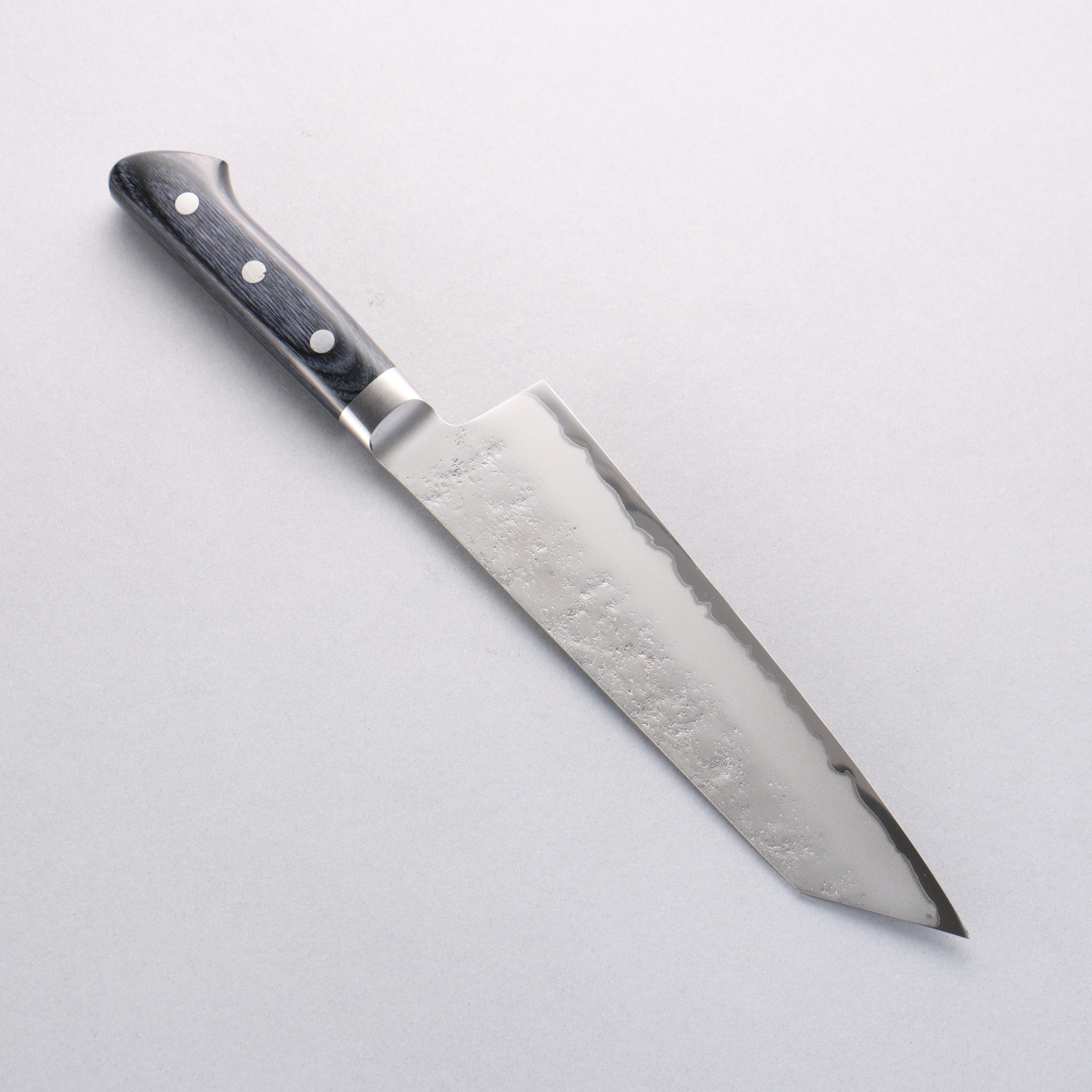 Seisuke Blue Steel No.2 Nashiji Japanese Kiritsuke Santoku & Kiritsuke Petty Navy blue Pakka wood Handle - Japanny - Best Japanese Knife