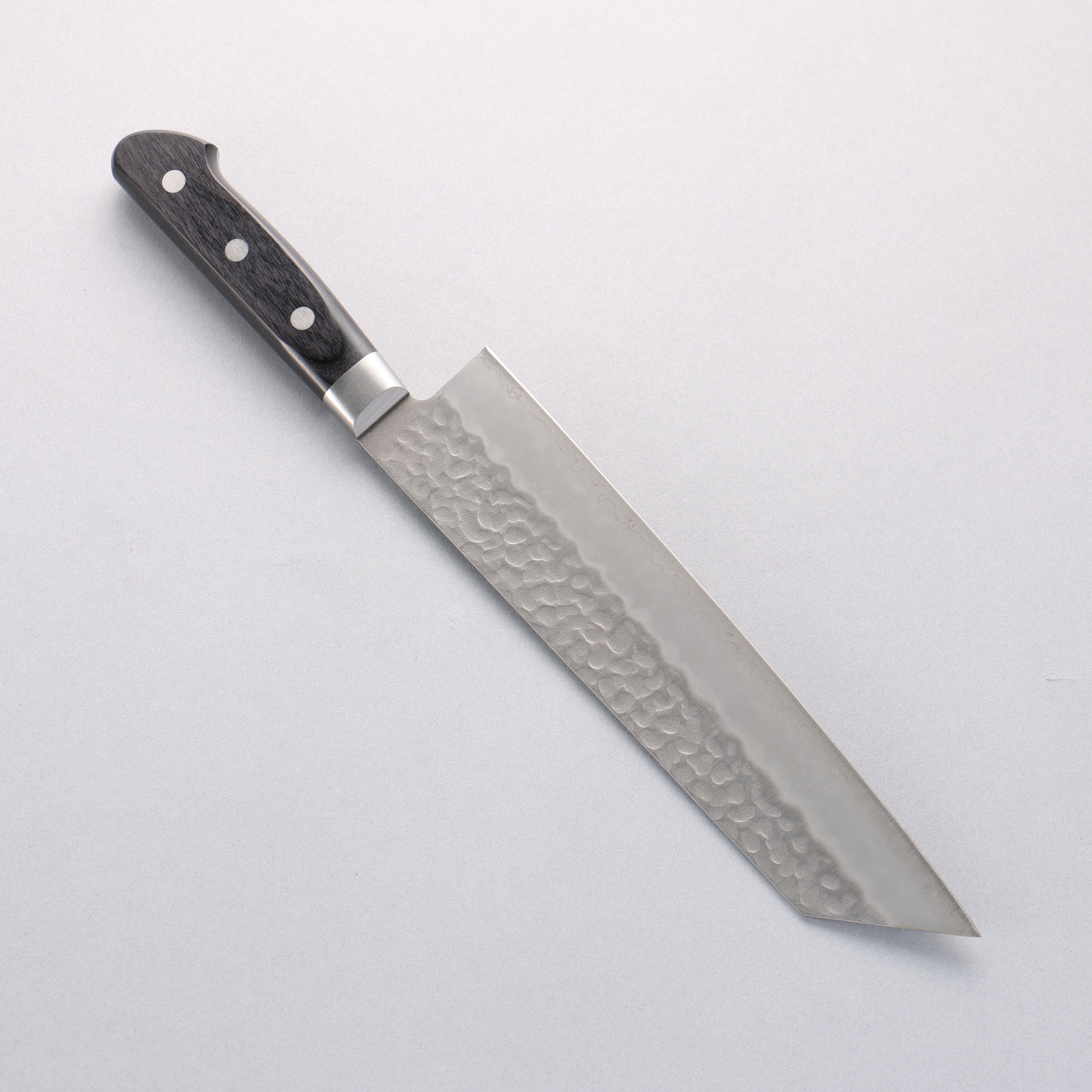 Seisuke AUS8 Hammered Kiritsuke Gyuto 210mm Black Pakka wood Handle - Japanny - Best Japanese Knife