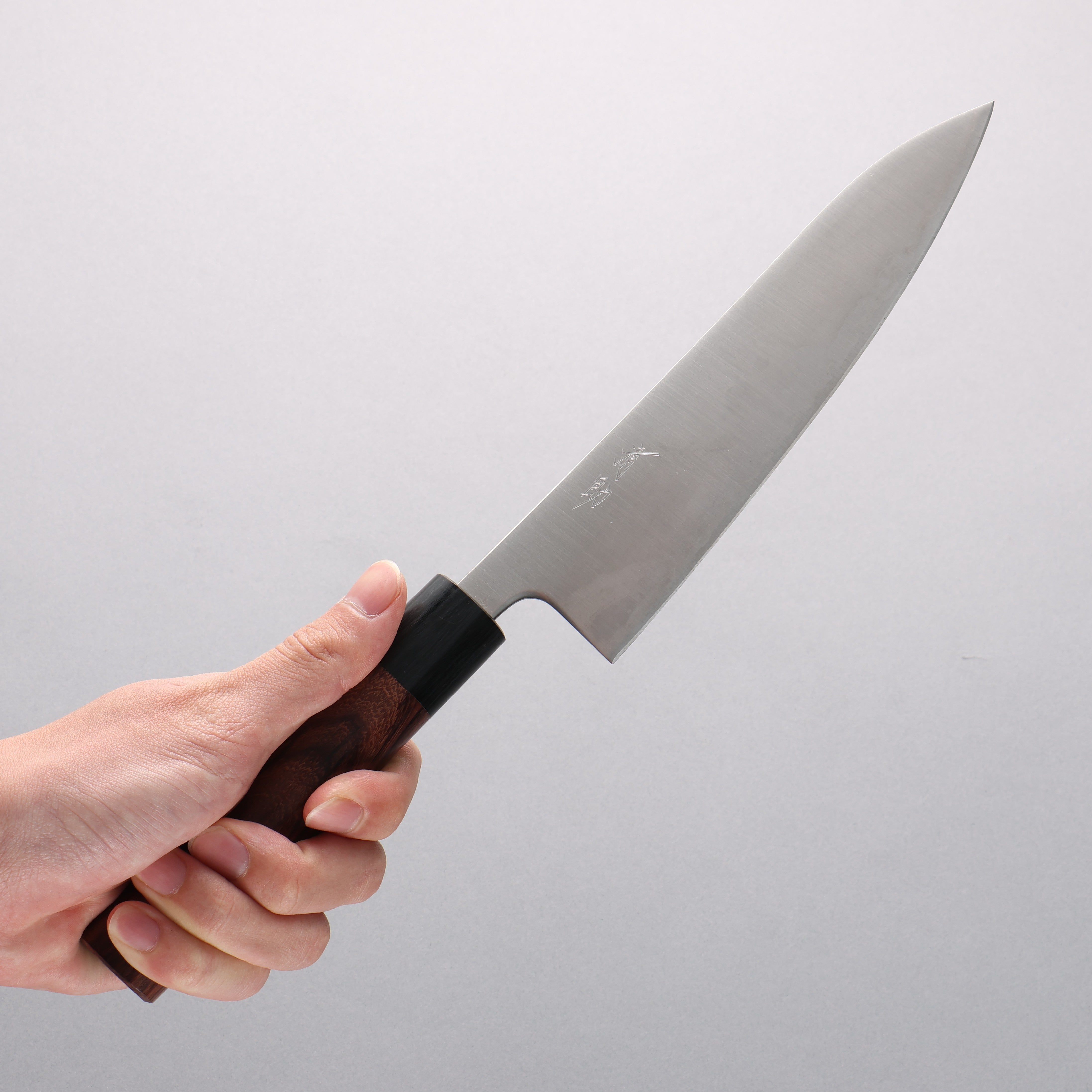 Seisuke Blue Super Gyuto 180mm Rosewood (Ferrule: Black Pakka Wood) Handle - Japanny - Best Japanese Knife