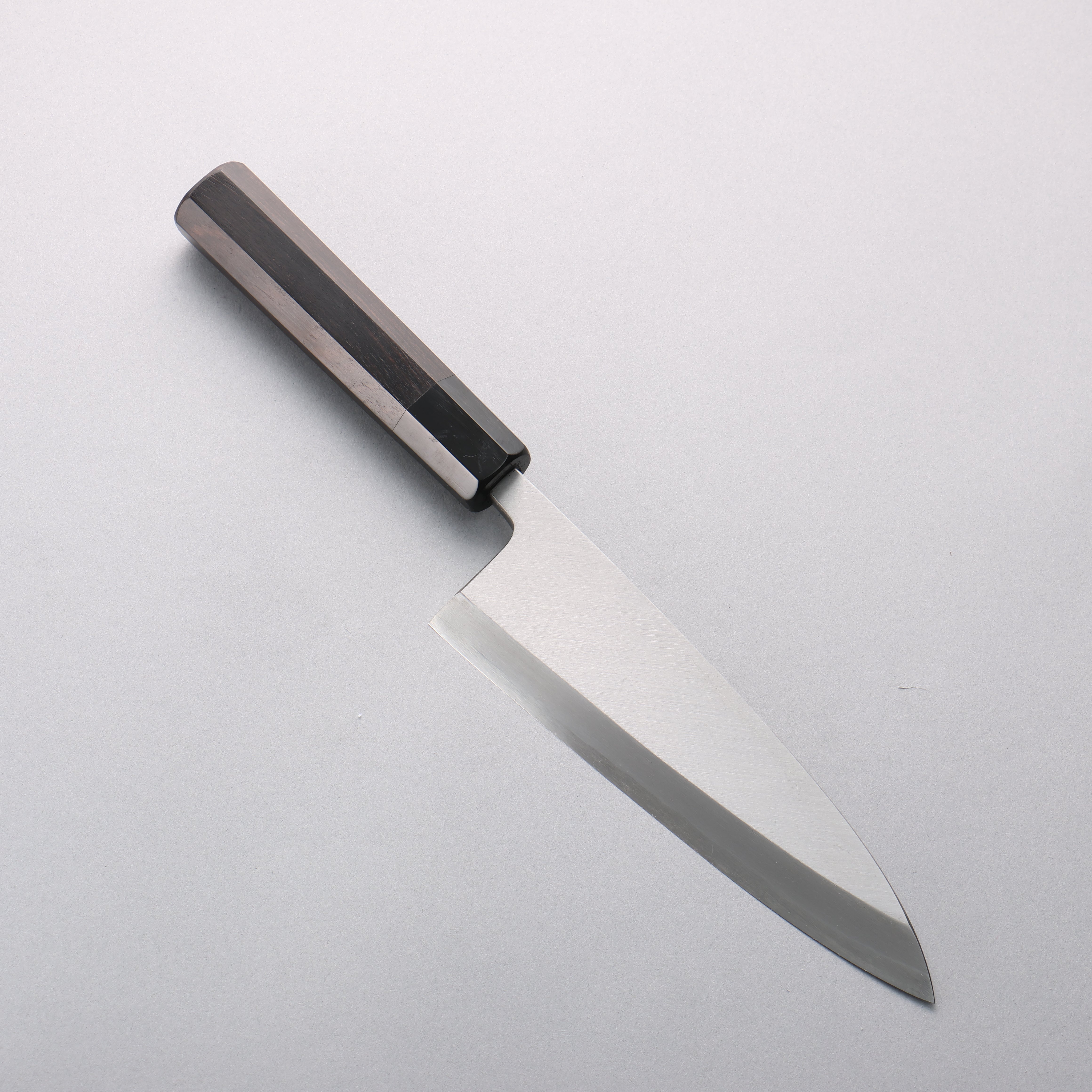 Minamoto Akitada Blue Steel No.2 Aideba 180mm Ebony Wood (ferrule: Black Water Buffalo Horn) Handle - Japanny - Best Japanese Knife