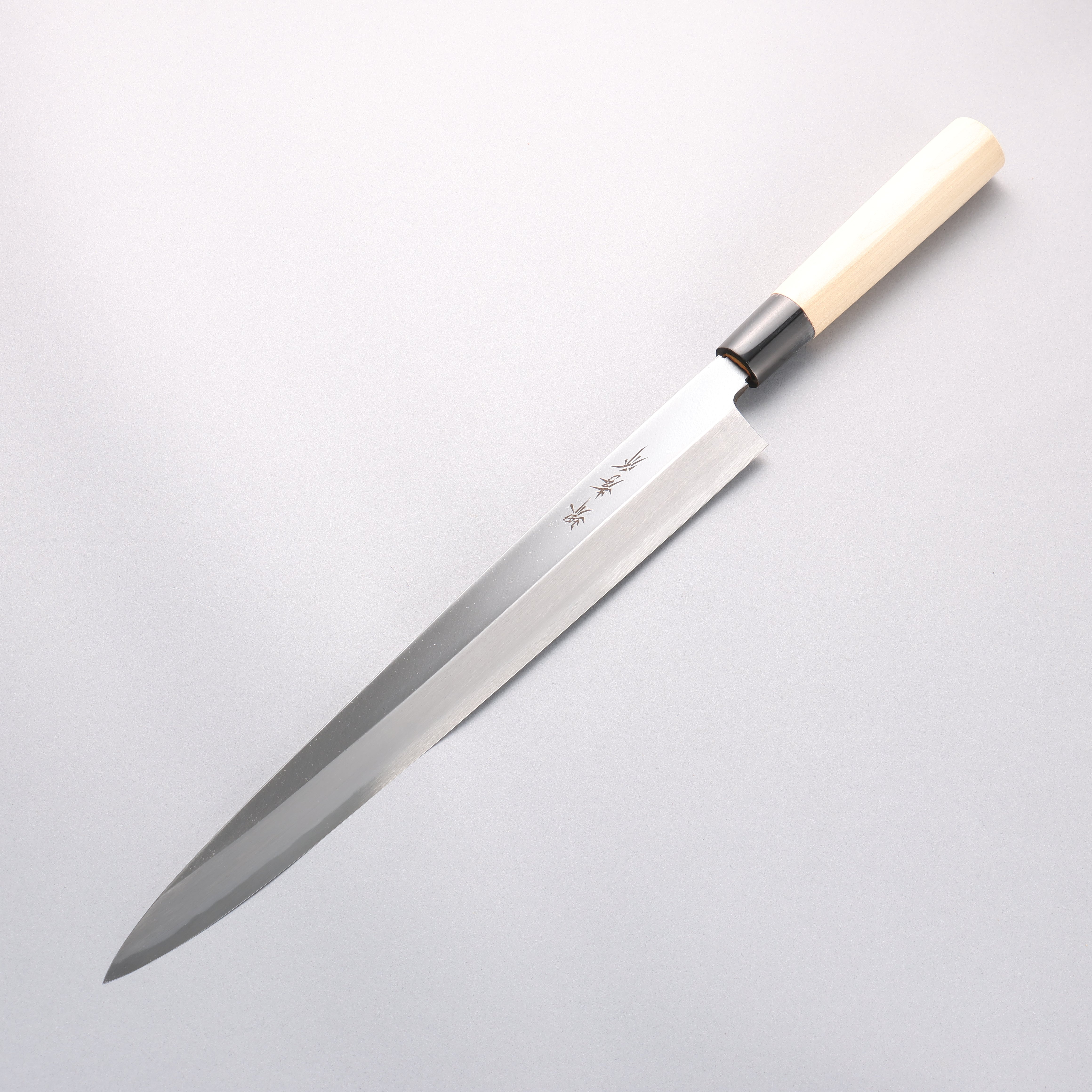 Sakai Takayuki [Left Handed] Kasumitogi White Steel Yanagiba Magnolia Handle - Japanny - Best Japanese Knife