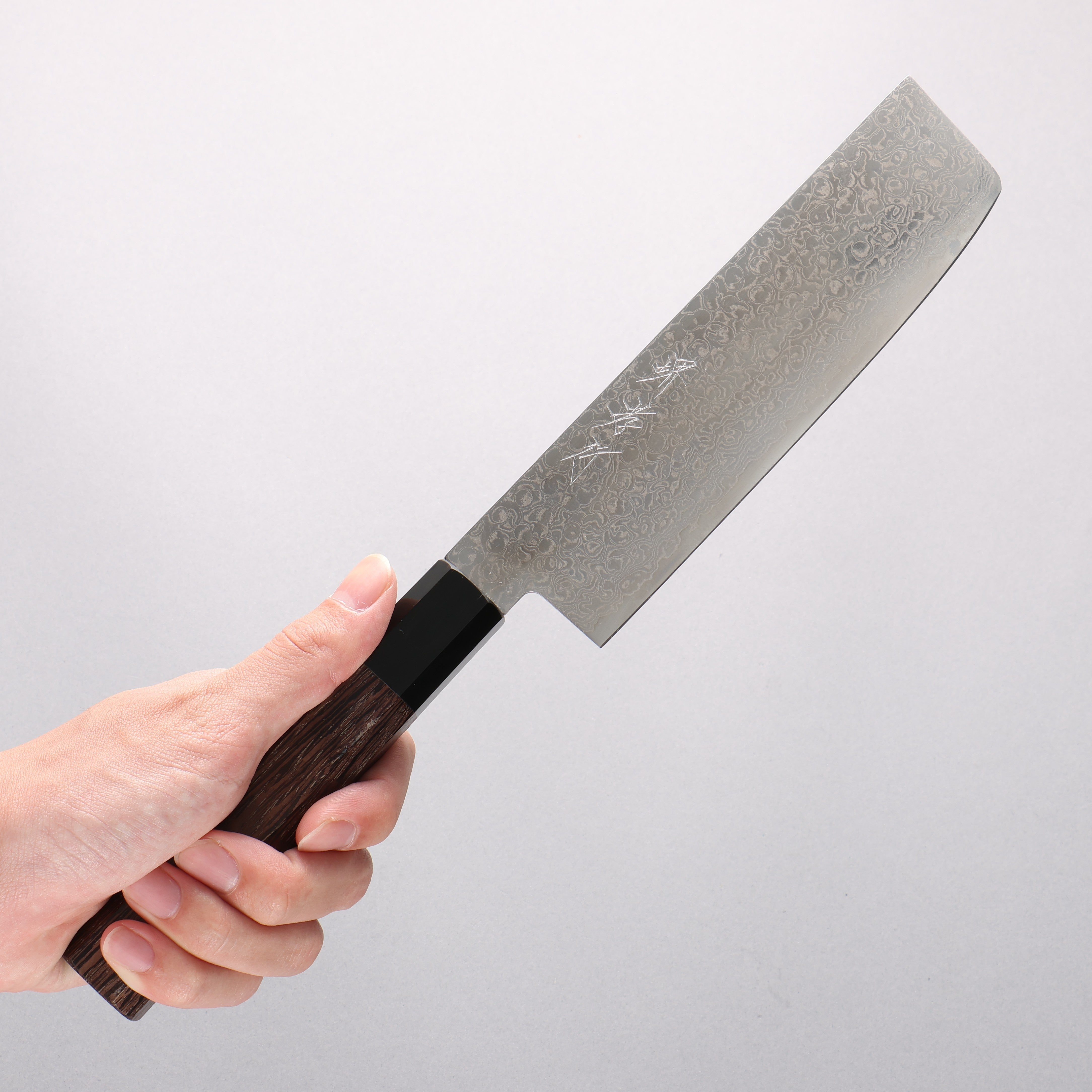 Sakai Takayuki Galaxy ZA-18 Damascus Nakiri 165mm Wenge Handle - Japanny - Best Japanese Knife