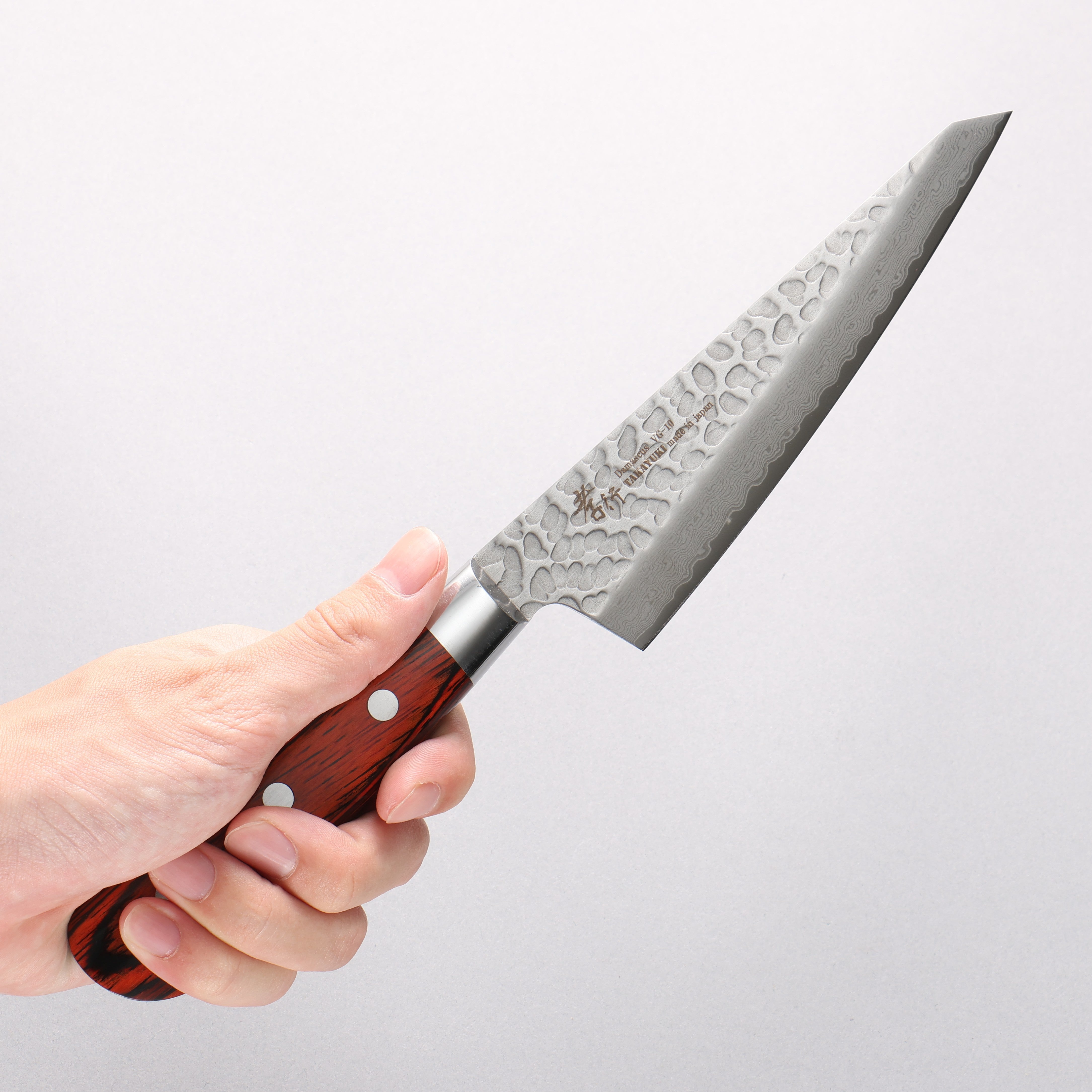 Sakai Takayuki VG10 33 Layer Damascus Sabaki 150mm Mahogany Pakka wood Handle - Japanny - Best Japanese Knife