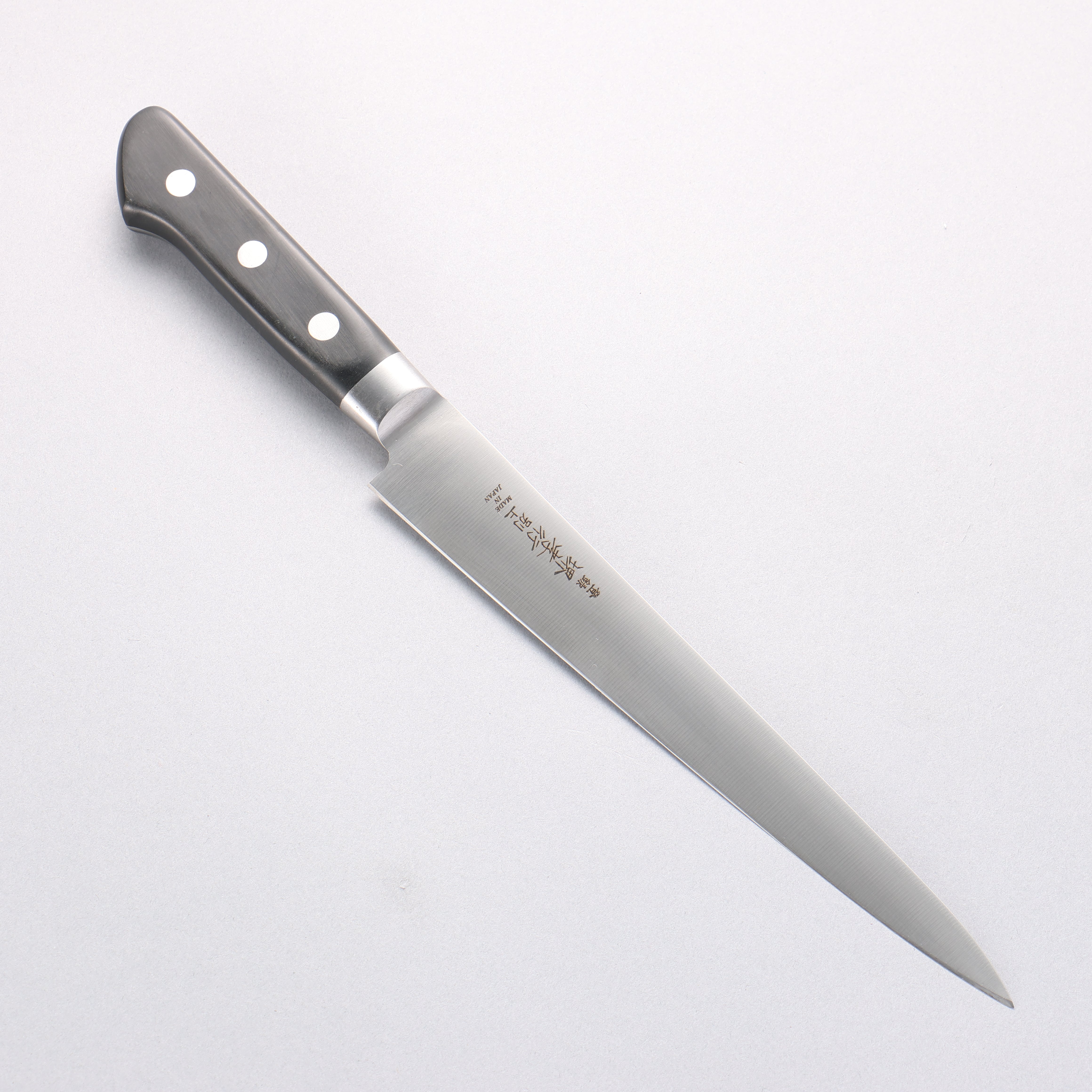 Sakai Takayuki [Left Handed] Japanese Steel Sujihiki 210mm Black Pakka wood Handle - Japanny - Best Japanese Knife
