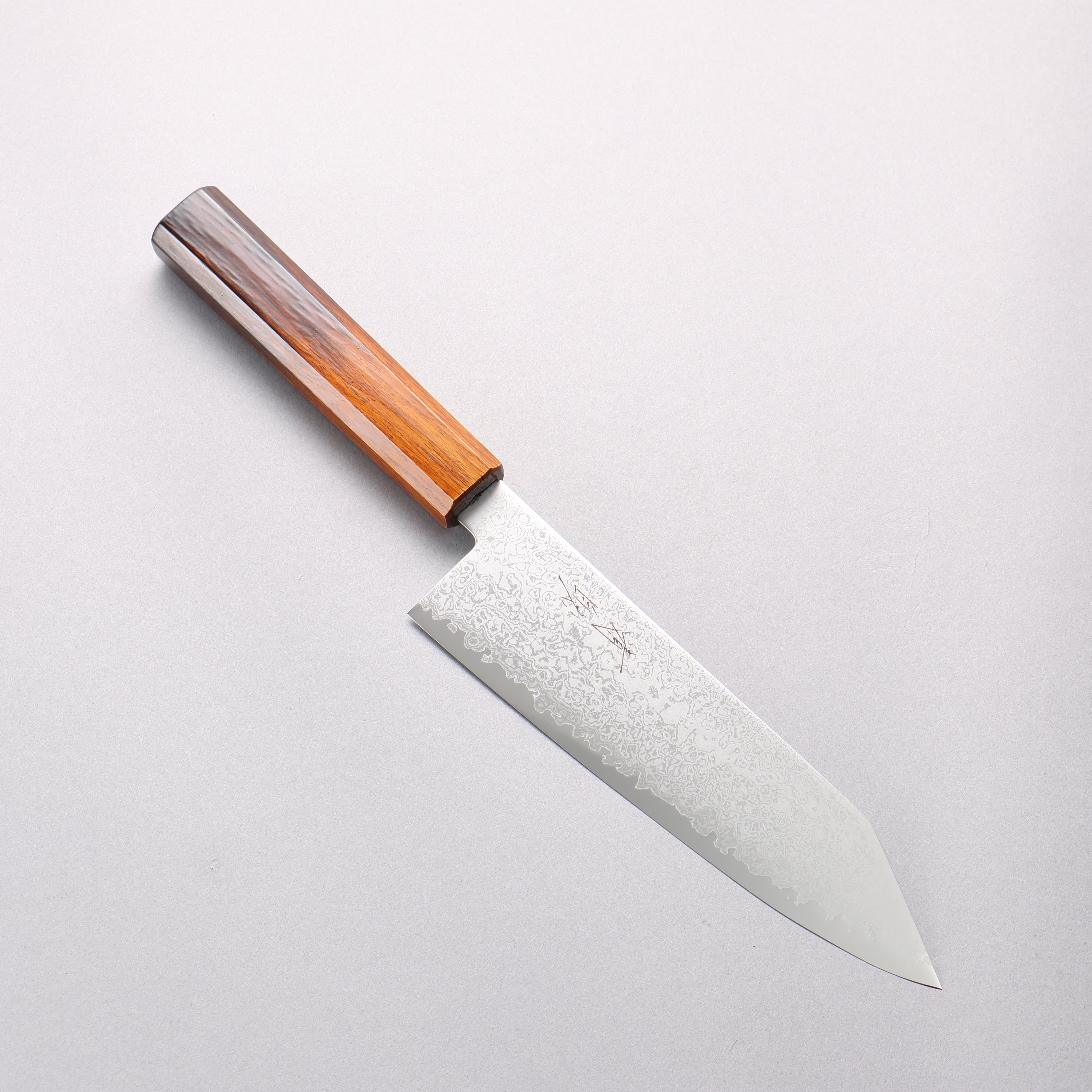 Seisuke VG10 Damascus Kiritsuke Santoku 180mm Burnt Wood Lacquered Handle - Japanny - Best Japanese Knife
