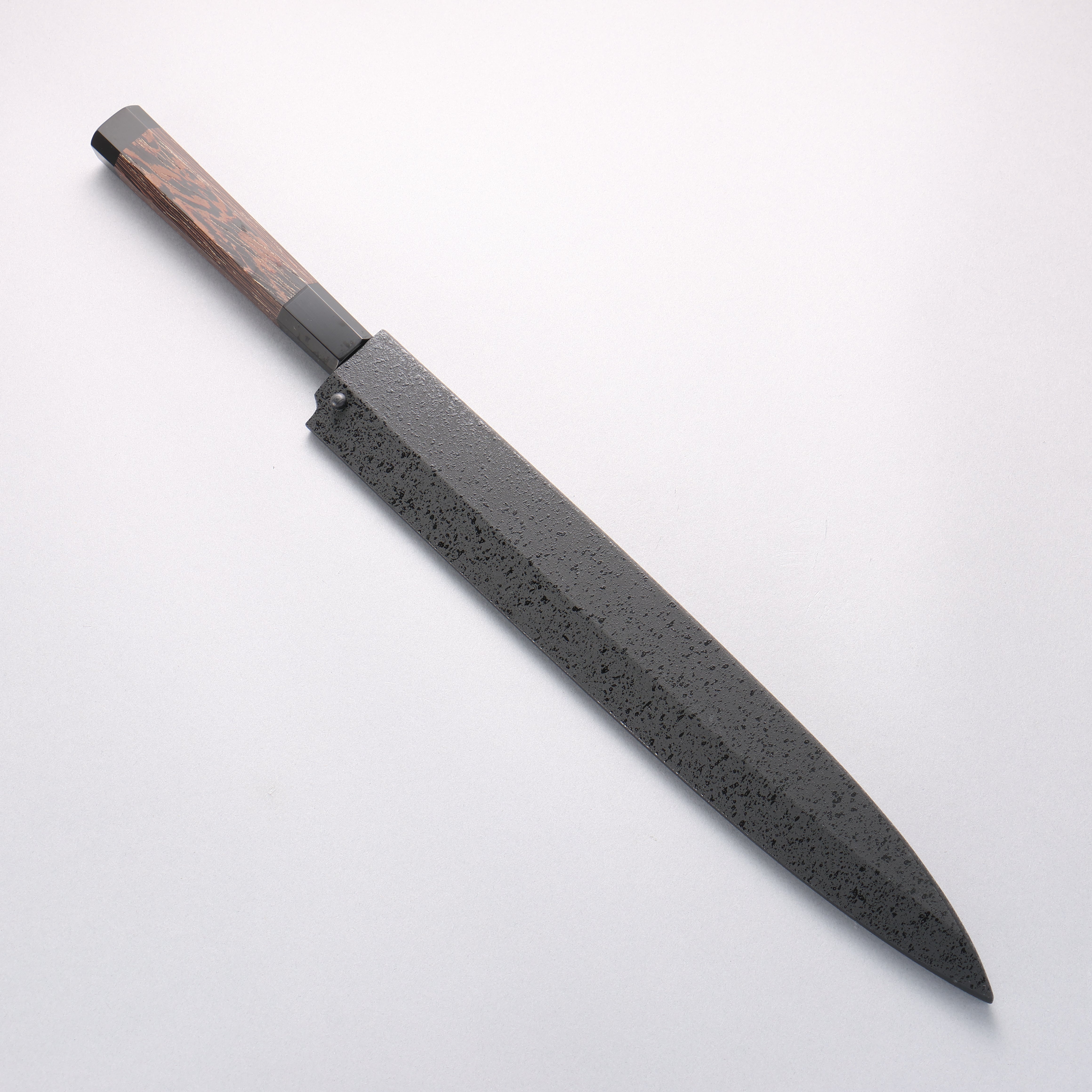 Sakai Takayuki Ginryu Honyaki Swedish Steel Mirrored Finish Yanagiba 300mm Wenge with Double Water Buffalo Ring Handle with Sheath - Japanny - Best Japanese Knife
