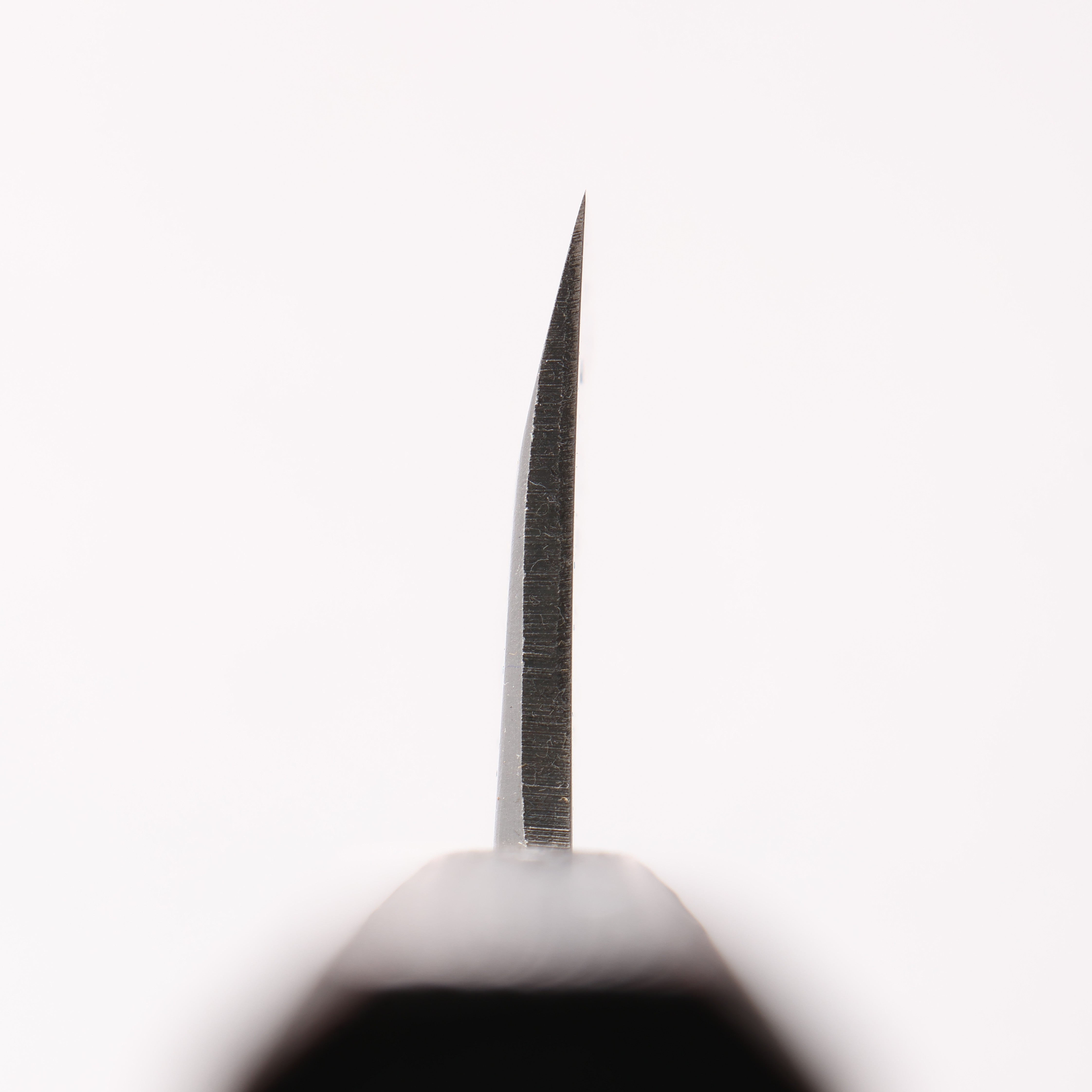 Hideo Kitaoka White Steel No.2 Damascus Mioroshi Deba 195mm Oak with Black Silver Lacquer Handle - Japanny - Best Japanese Knife