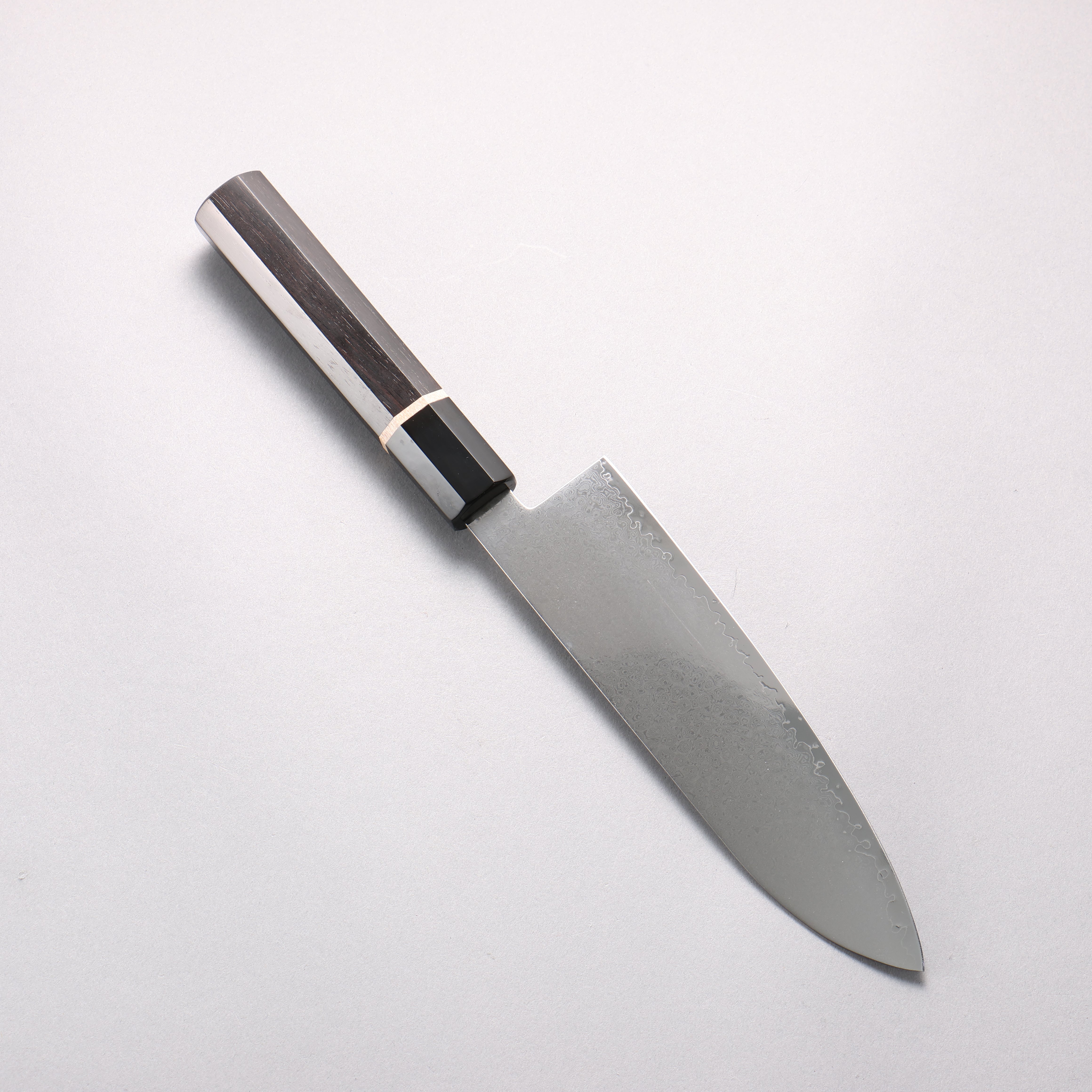 Seisuke VG10 33 Layer Damascus Santoku 180mm Ebony Wood(With White Ring) Handle - Japanny - Best Japanese Knife