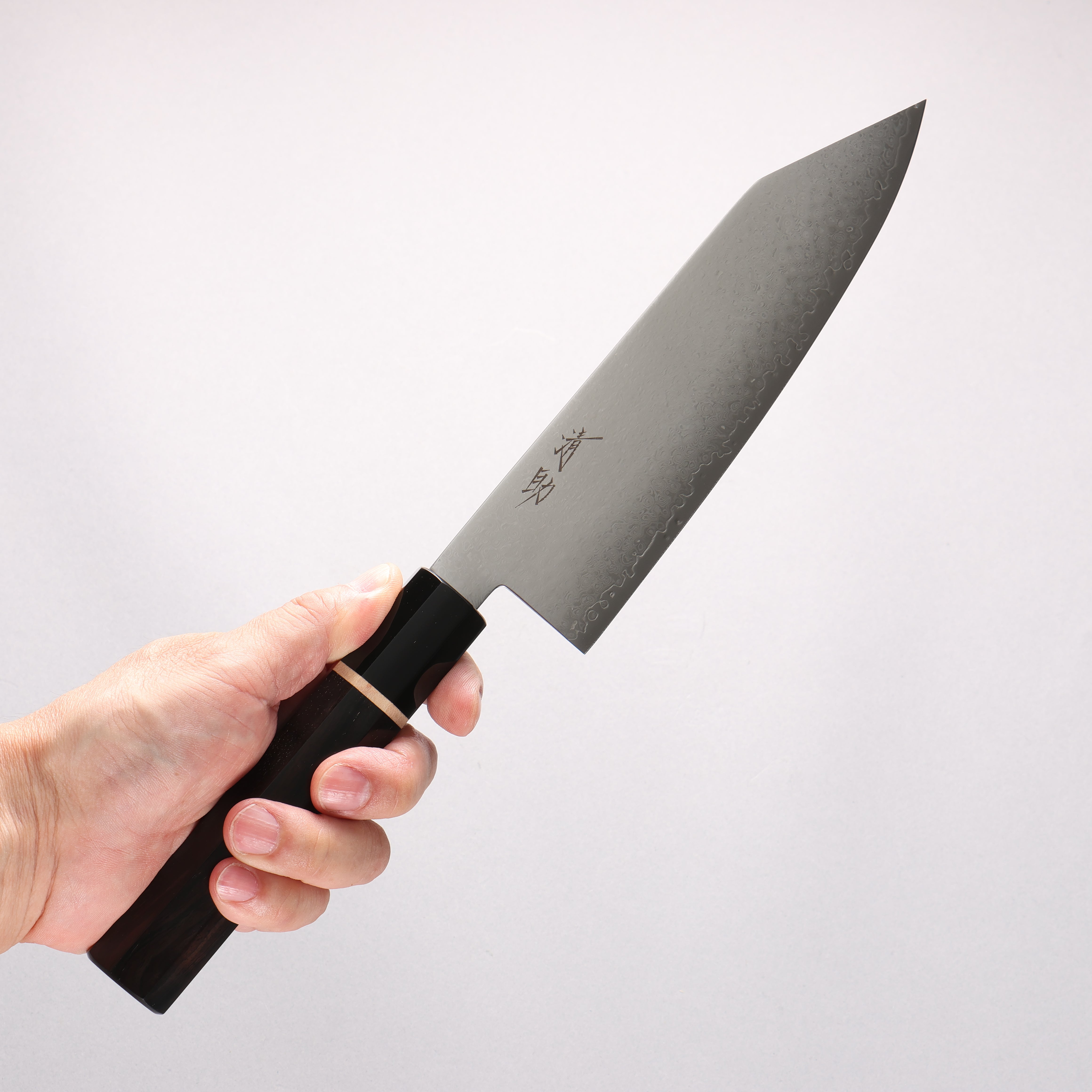 Seisuke VG10 33 Layer Damascus Bunka 180mm Ebony Wood(With White Ring) Handle - Japanny - Best Japanese Knife