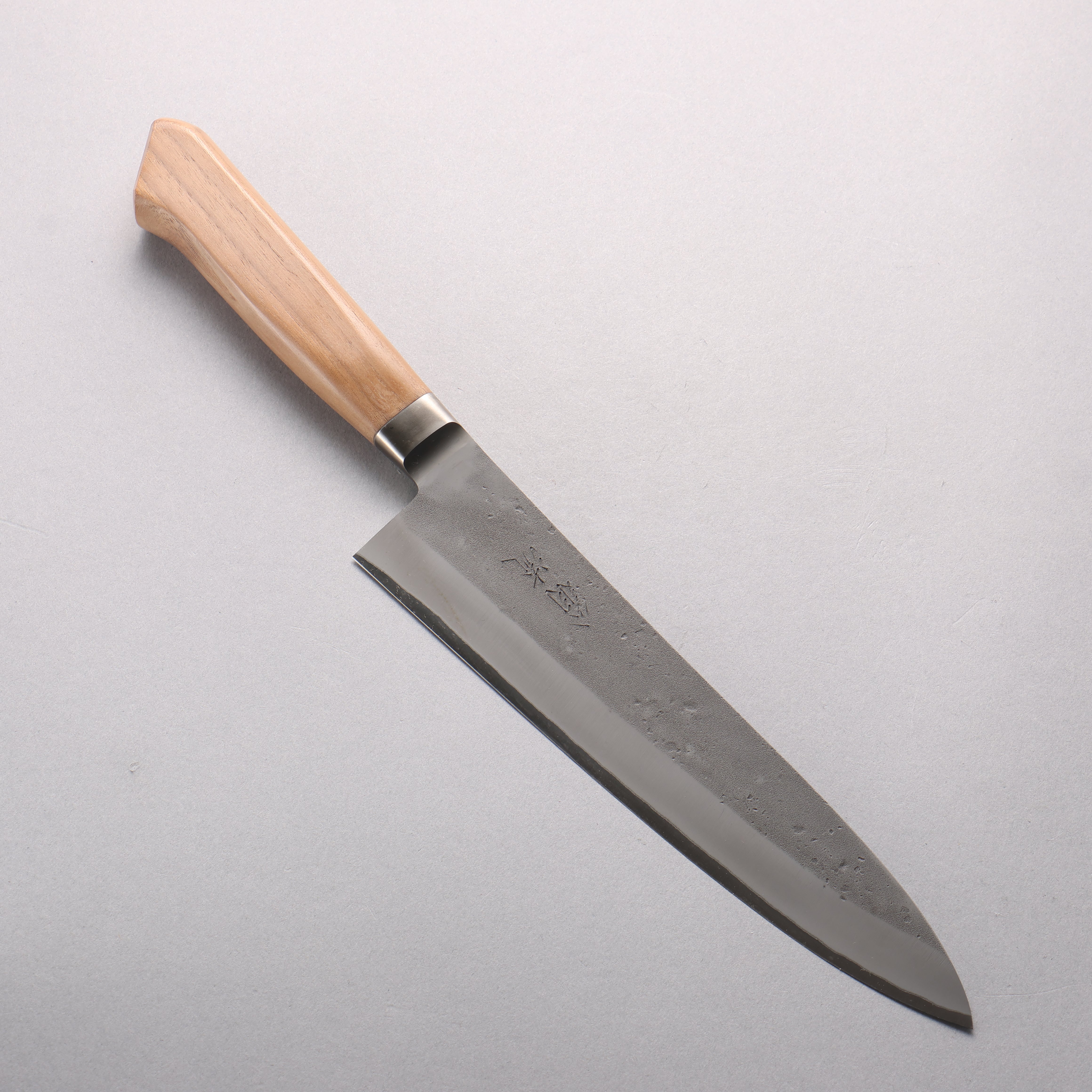 Oul Blue Steel Nashiji Gyuto 210mm Walnut Handle SN-01 - Japanny - Best Japanese Knife