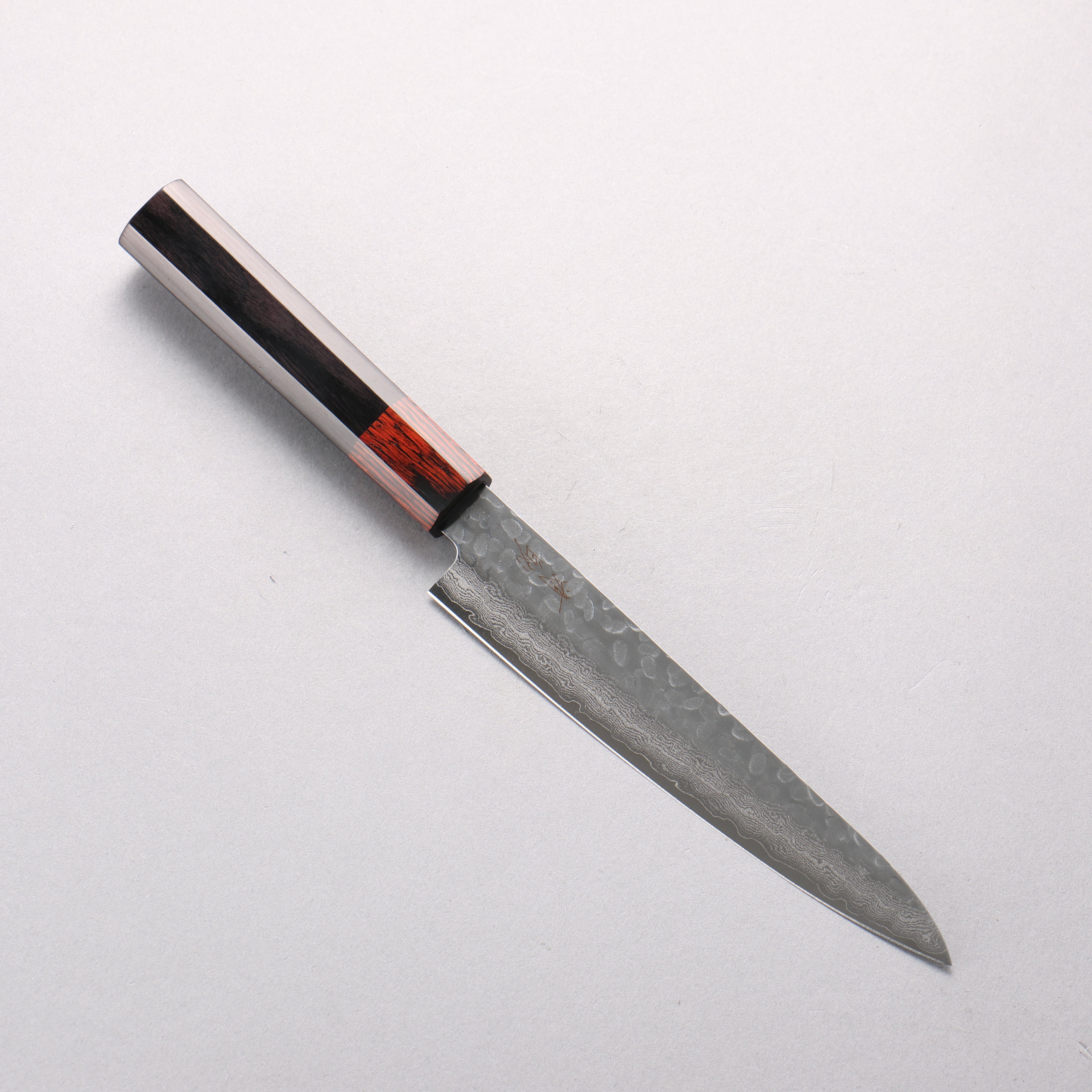 Seisuke VG10 33 Layer Hammered Damascus Petty-Utility 135mm Black Pakka wood Handle - Japanny - Best Japanese Knife