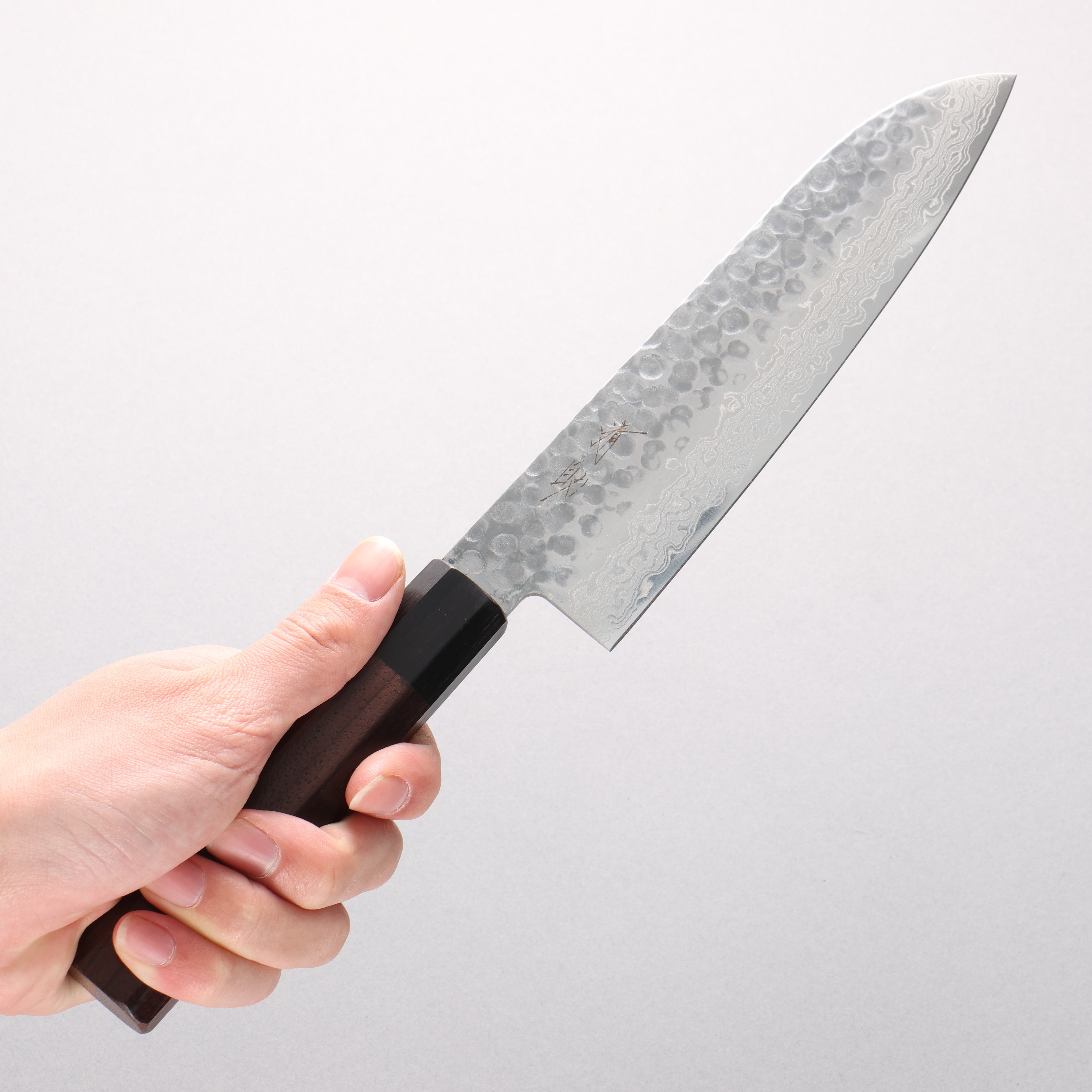 Seisuke AUS10 45 Layer Damascus Santoku 180mm Shitan Handle - Japanny - Best Japanese Knife