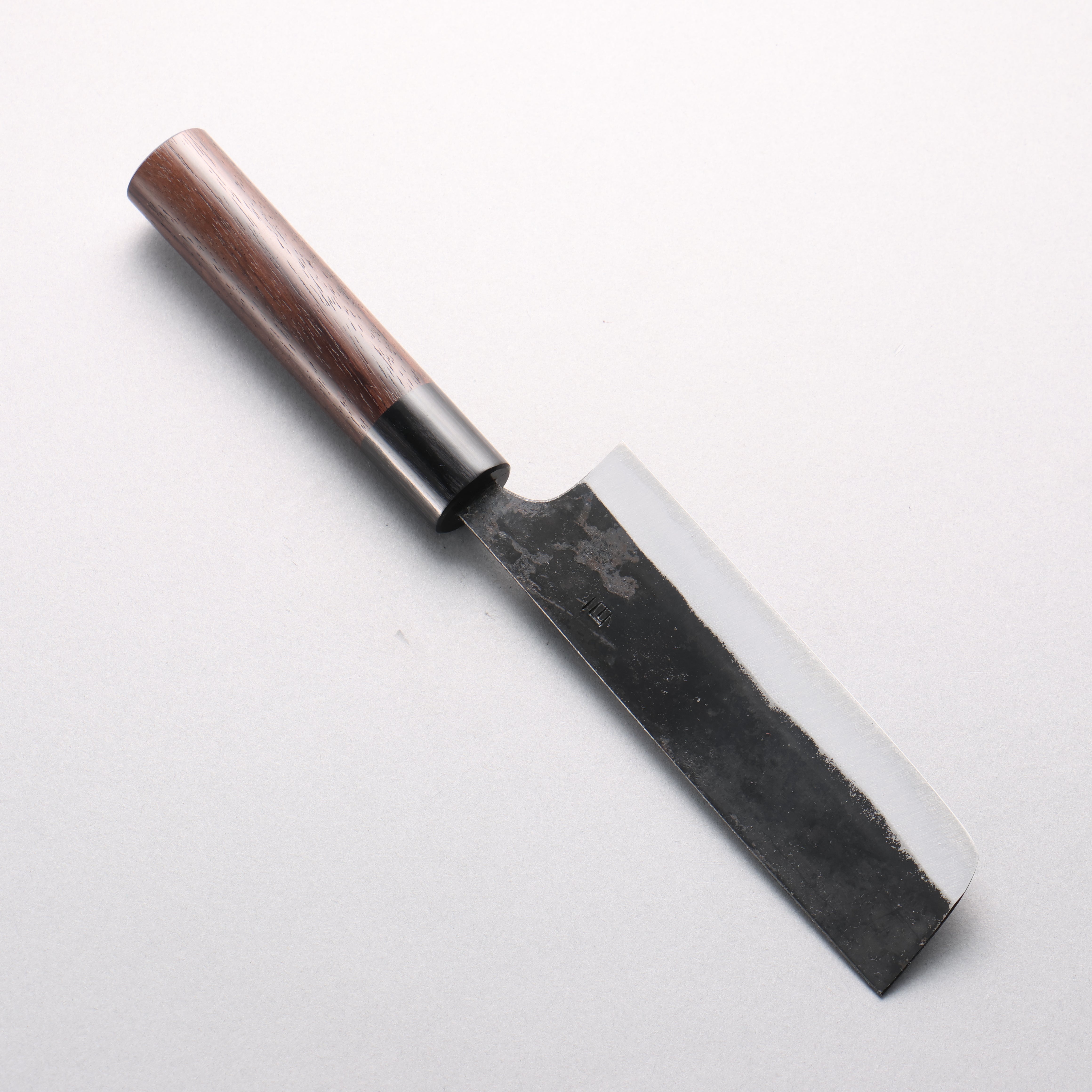 Onihiro White Steel No.1 Black Finished Nakiri 140mm Rosewood (Ferrule: Black Pakka Wood) Handle - Japanny - Best Japanese Knife