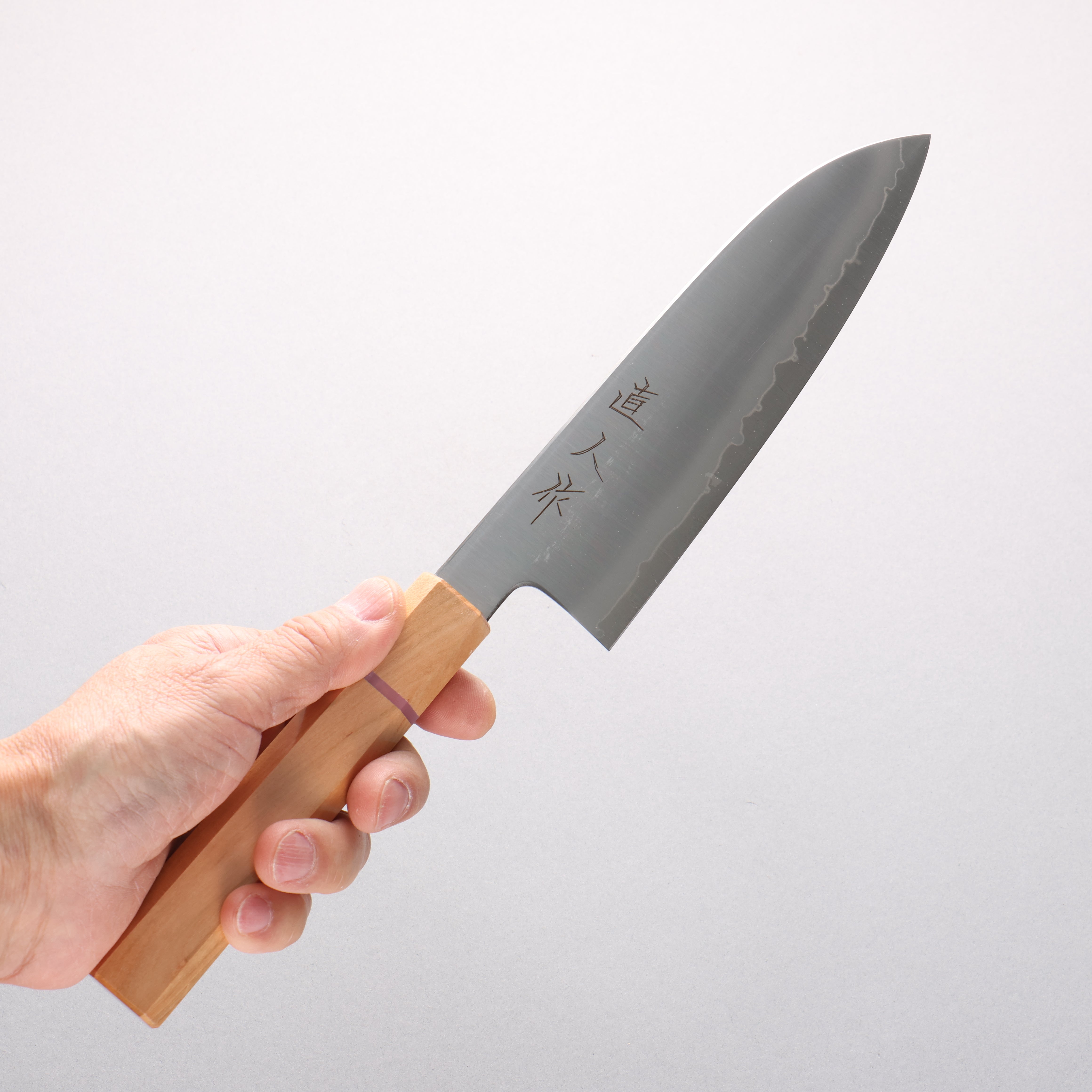 Naohito Myojin Cobalt Special Steel Santoku 170mm Cherry Wood (Pink Ring) Handle - Japanny - Best Japanese Knife