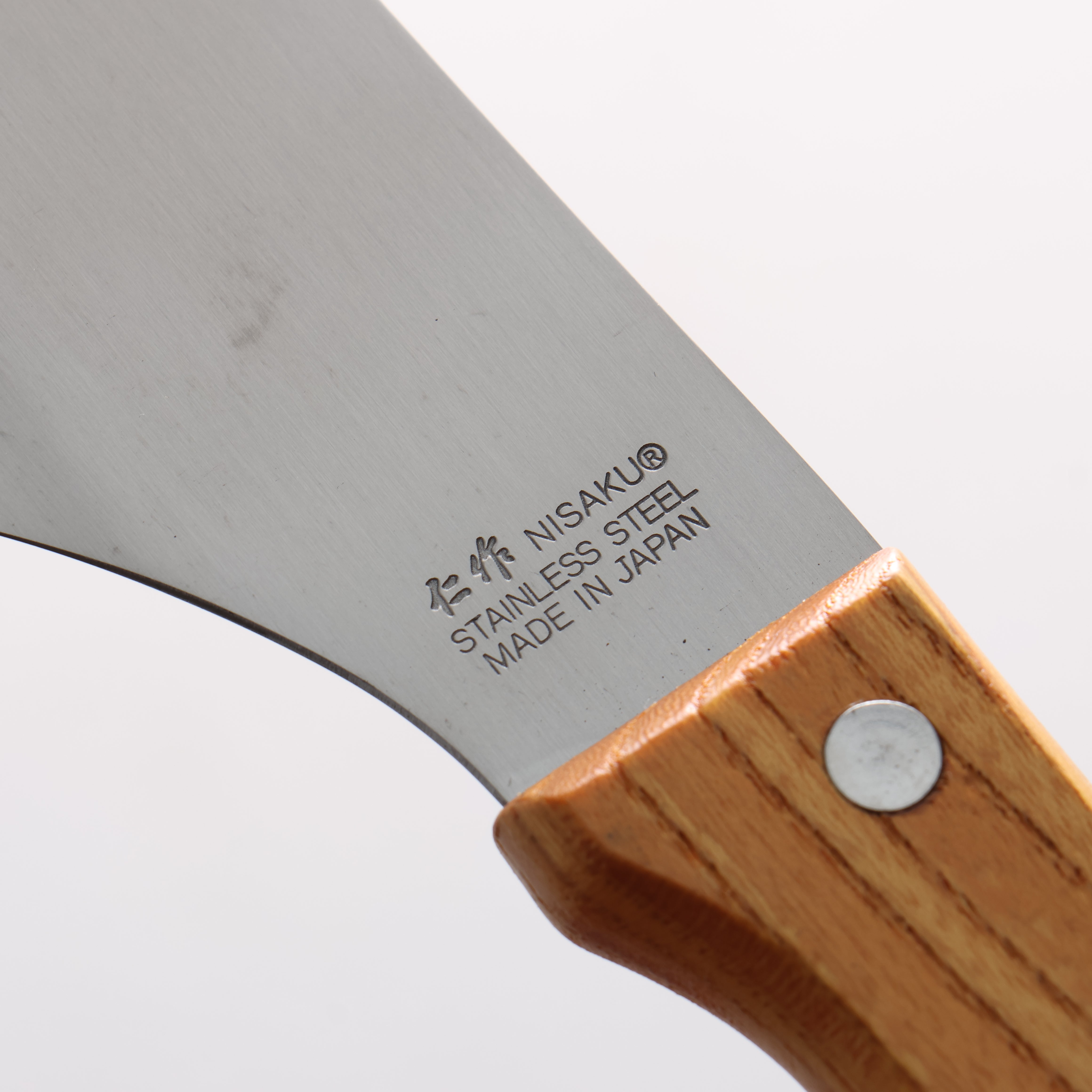 Nisaku Stainless Steel Serrated Bread Knife 360mm Natural wood Handle - Japanny - Best Japanese Knife