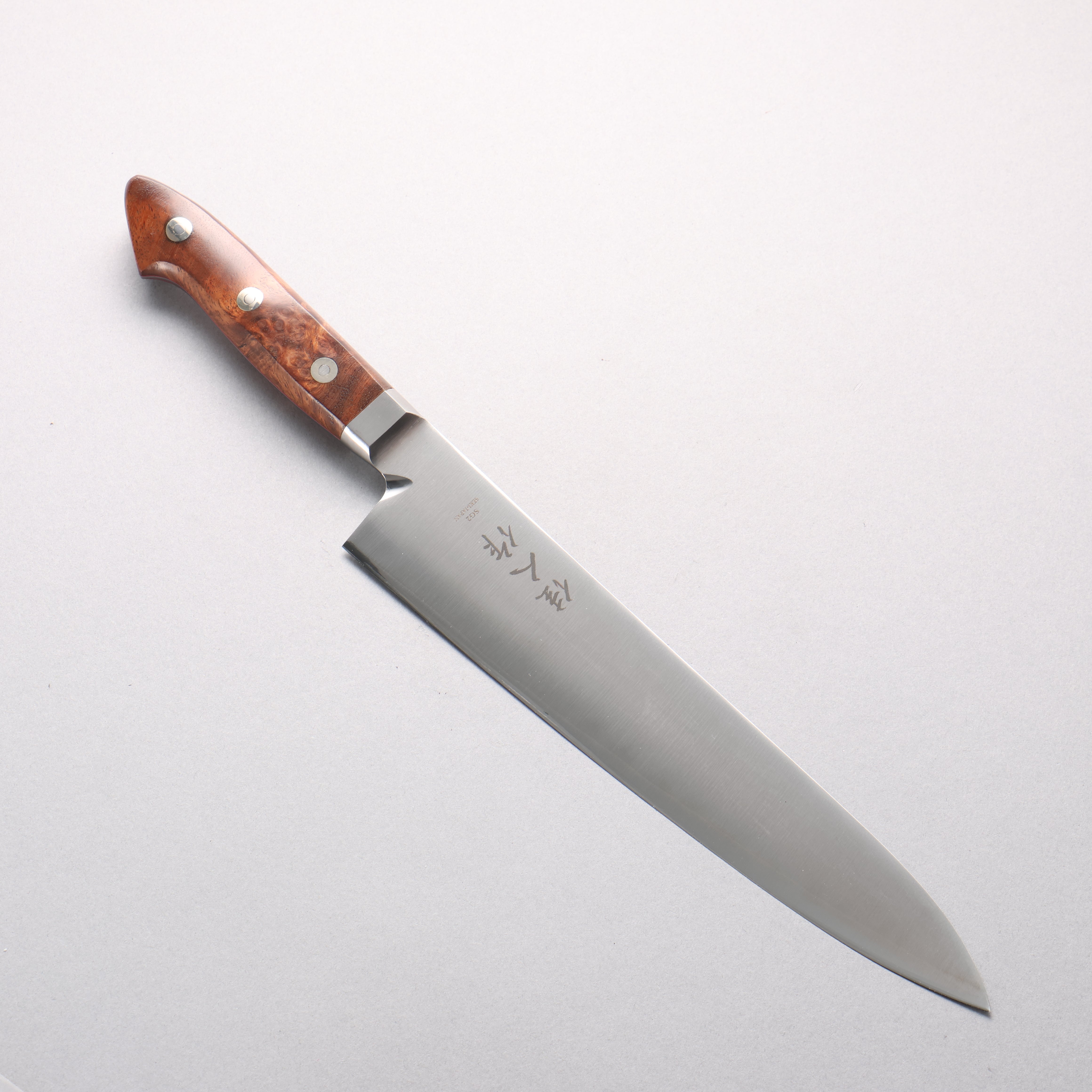 Kajin SG2 Sujihiki 240mm Chinese Quince Burl Handle - Japanny - Best Japanese Knife