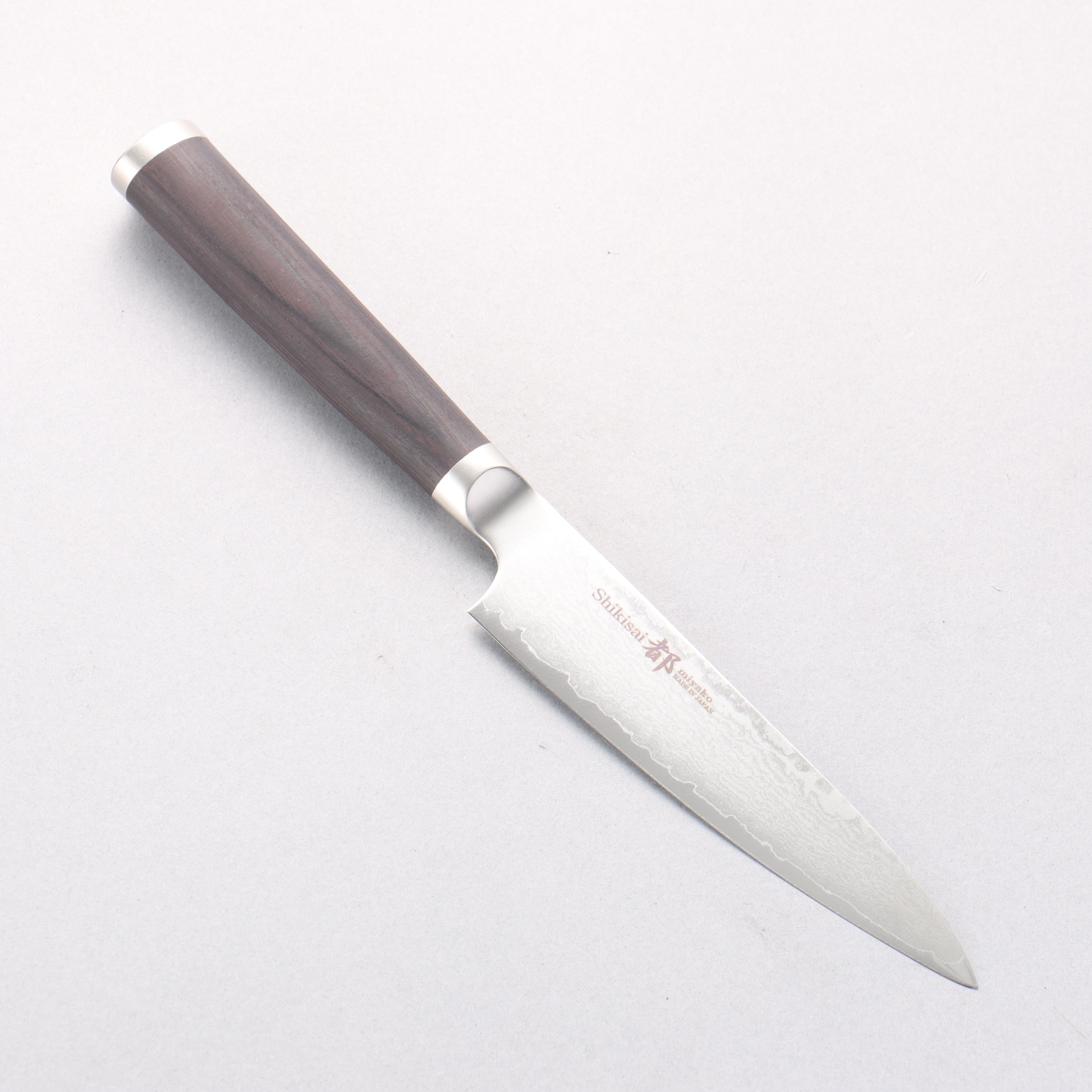 Miyako AUS8 33 Layer Damascus Petty-Utility 130mm - Japanny - Best Japanese Knife