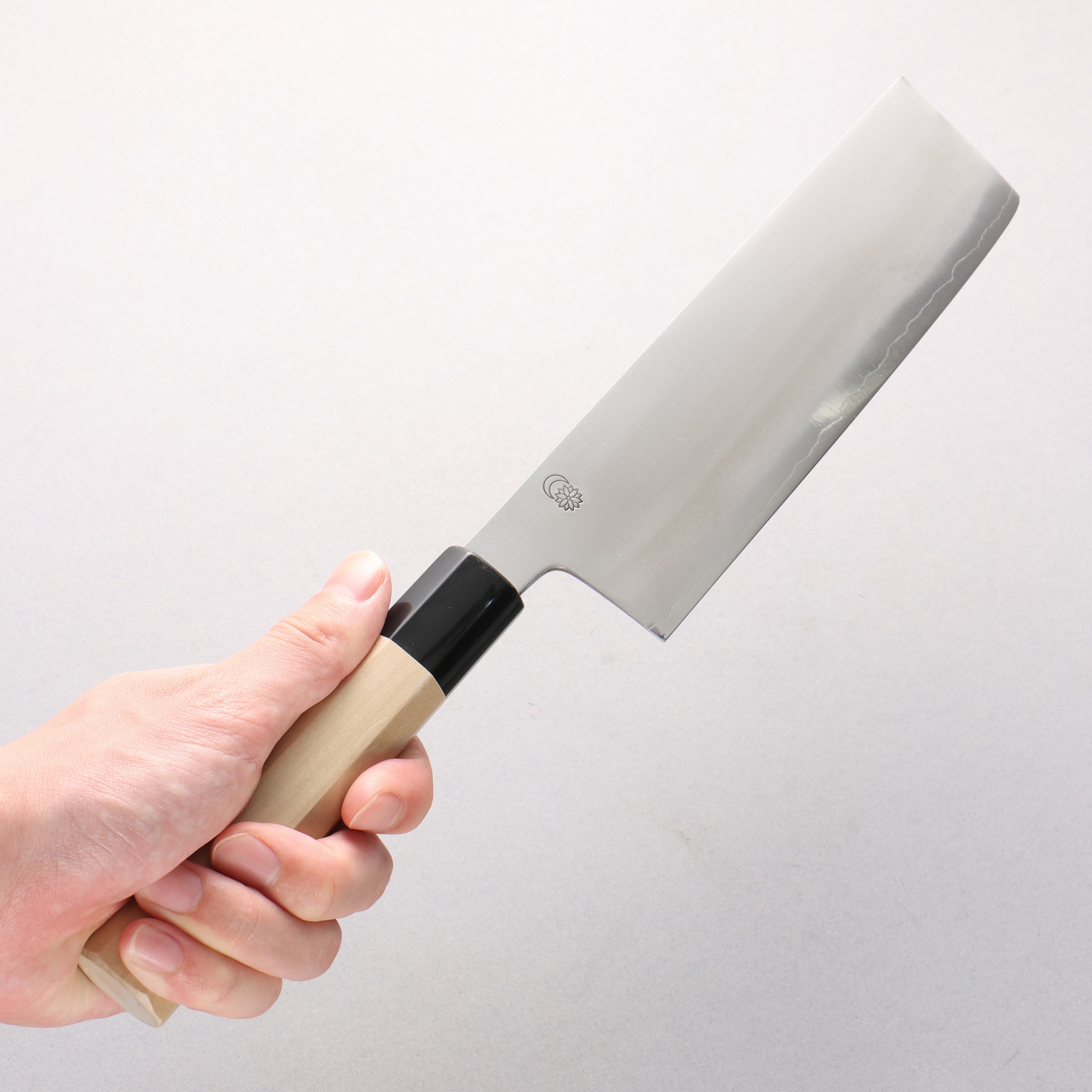 Kikuzuki Silver Steel No.3 Bokashi Nakiri 180mm Magnolia Handle - Japanny - Best Japanese Knife