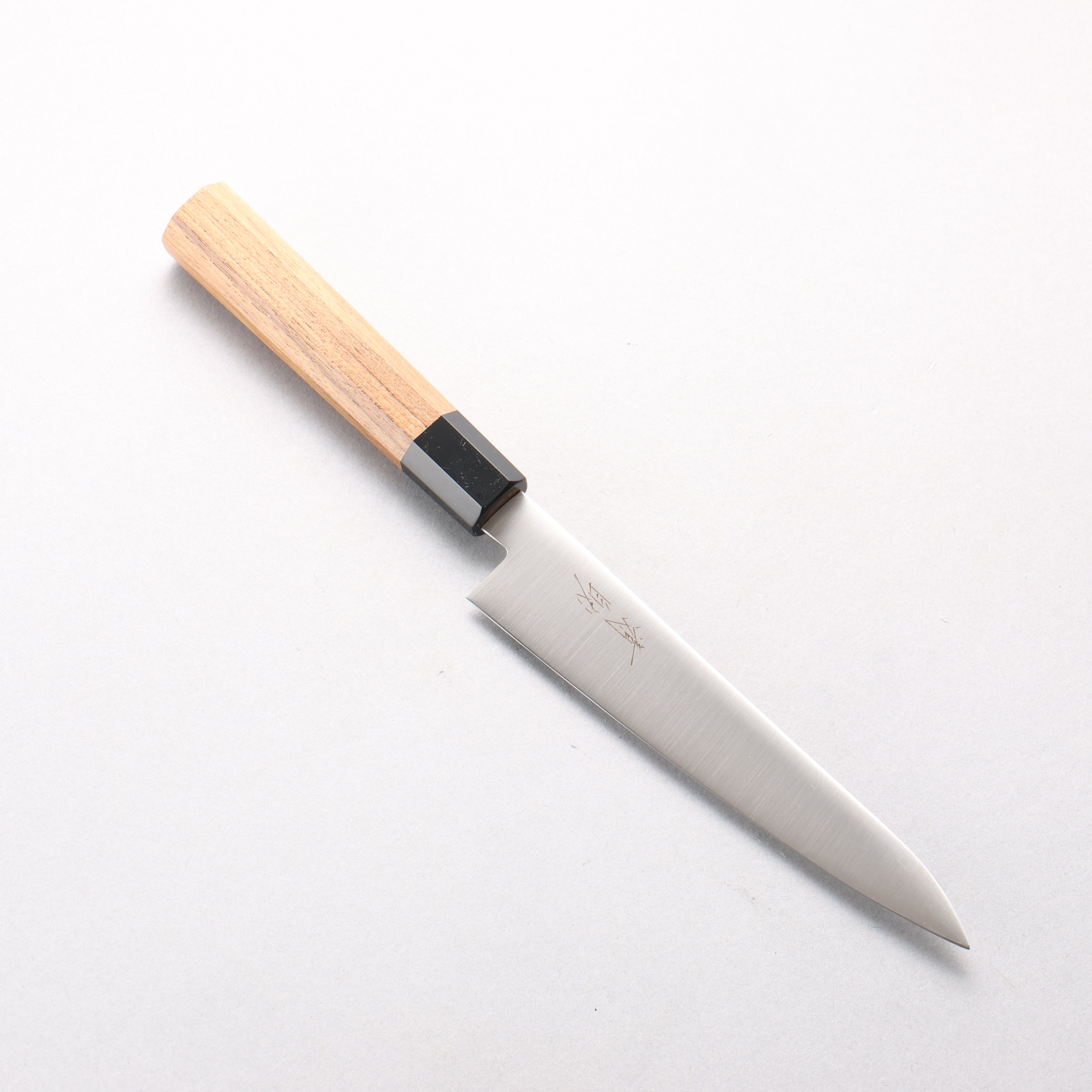Seisuke Stainless Steel Petty-Utility 150mm Teak (ferrule: Black Plastic) Handle - Japanny - Best Japanese Knife