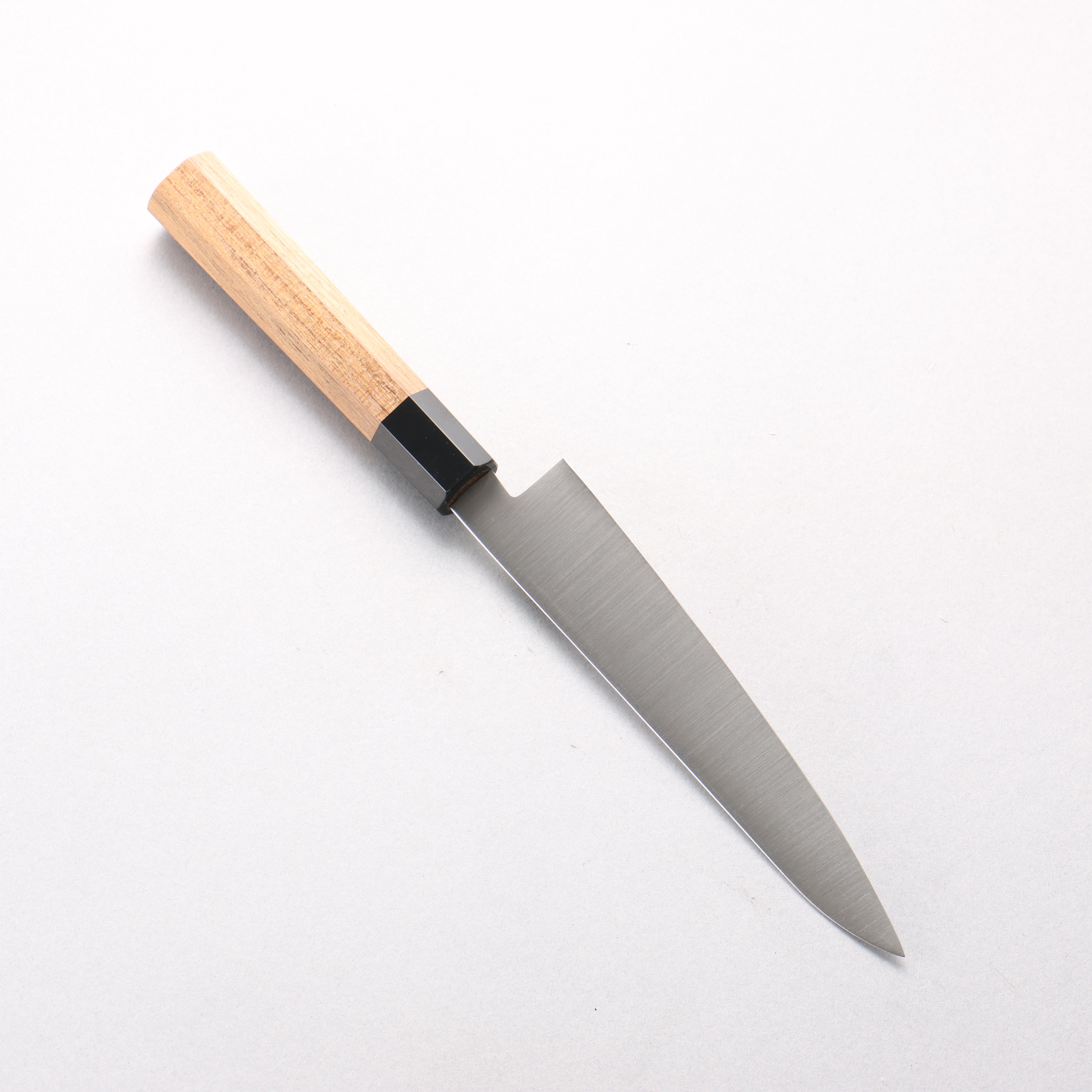 Seisuke Stainless Steel Petty-Utility 150mm Teak (ferrule: Black Plastic) Handle - Japanny - Best Japanese Knife