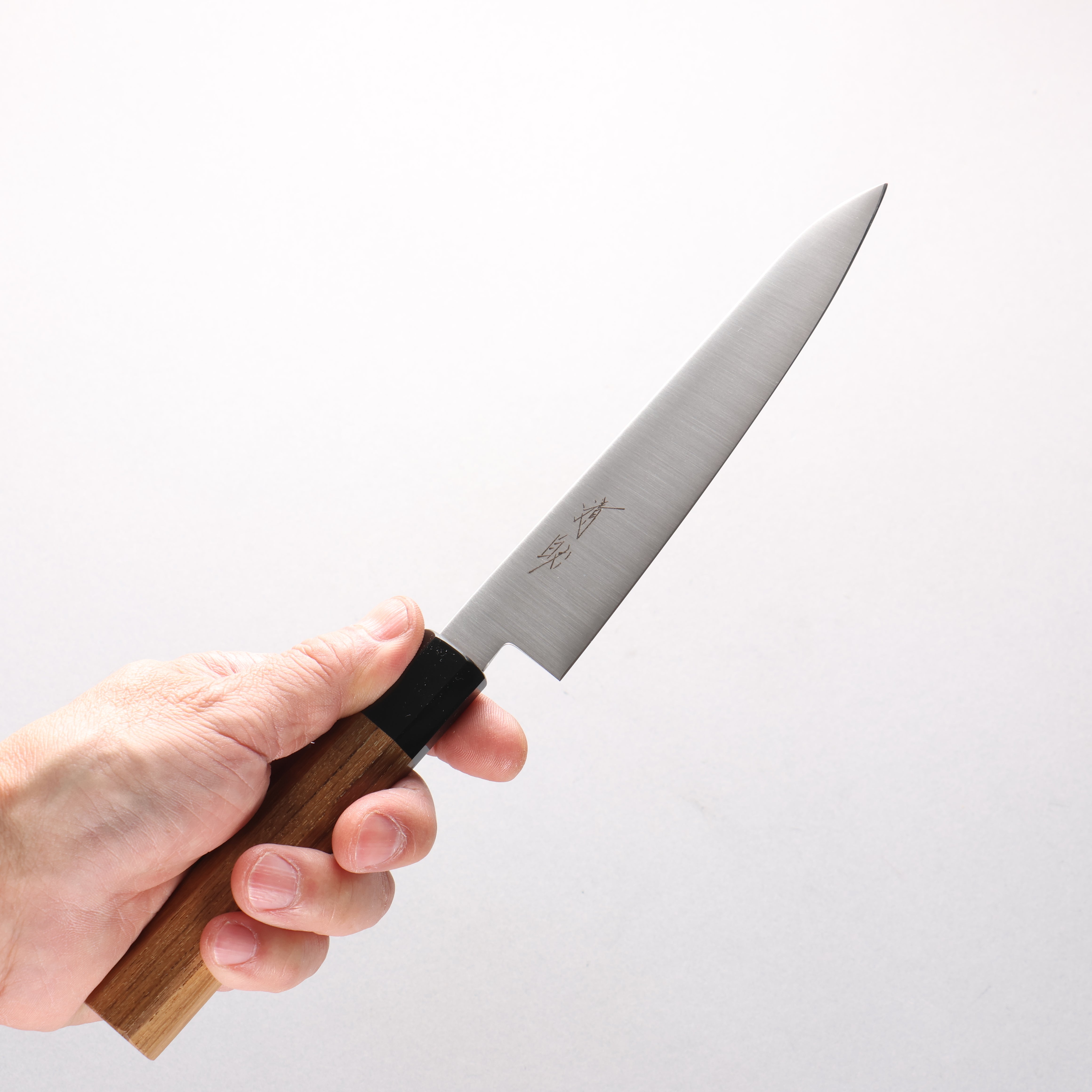 Seisuke Stainless Steel Petty-Utility 150mm Teak (ferrule: Black Plastic) Handle - Japanny - Best Japanese Knife