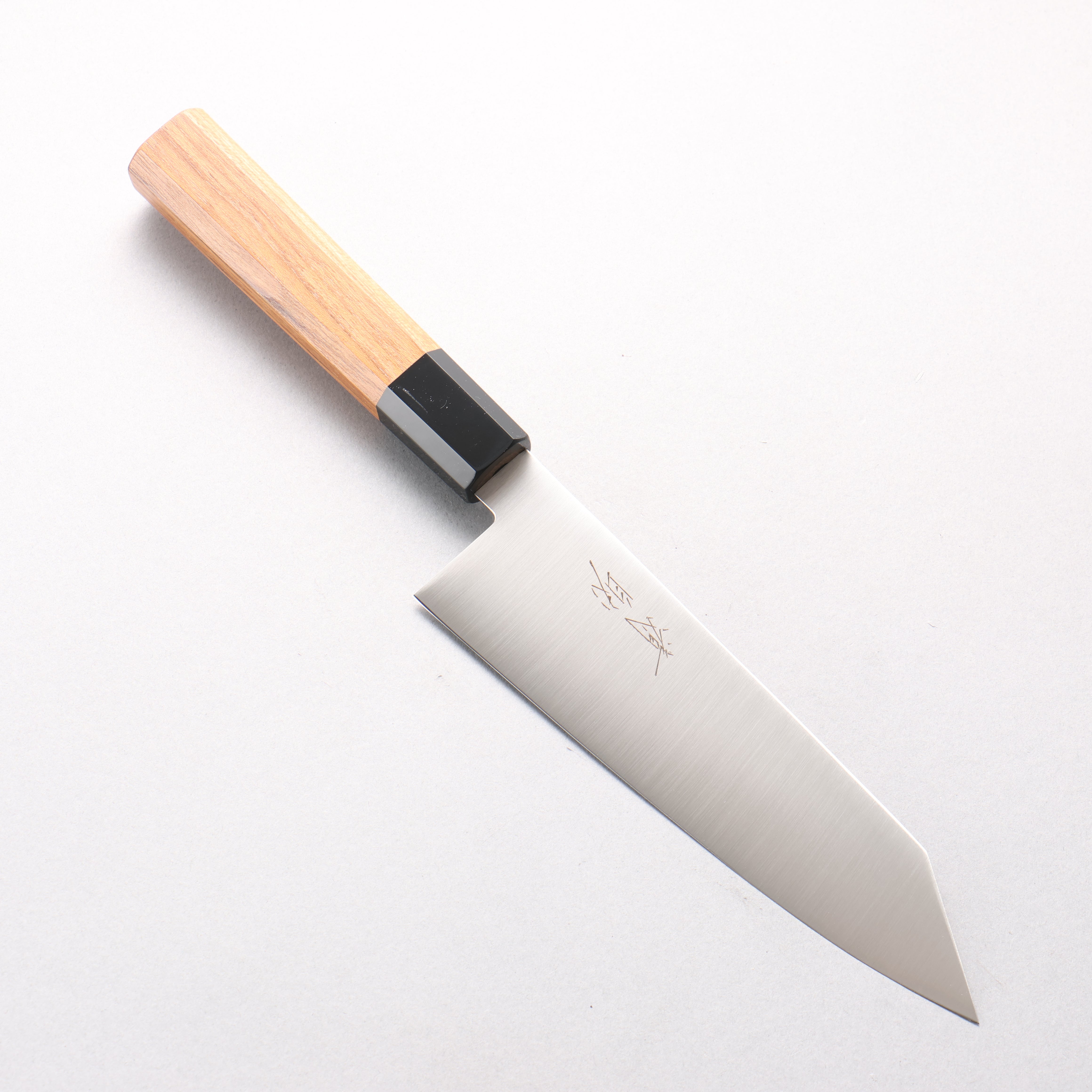 Seisuke Stainless Steel Kiritsuke Santoku 180mm Teak (ferrule: Black Plastic) Handle - Japanny - Best Japanese Knife