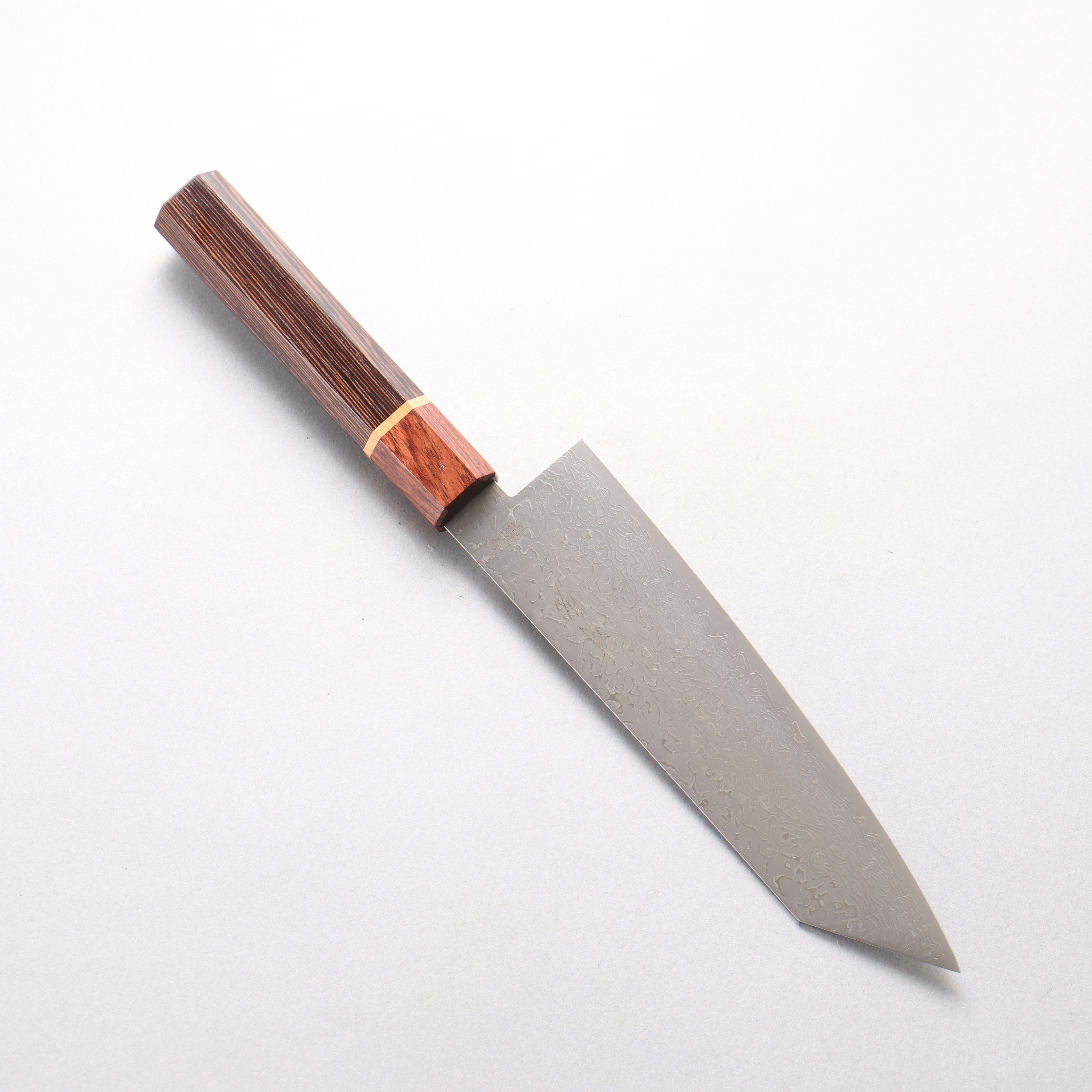 Toshitaka VG10 65 Layer Damascus Kiritsuke Santoku 180mm Wenge with Cherry Ring (ferrule: Rosewood) Handle - Japanny - Best Japanese Knife