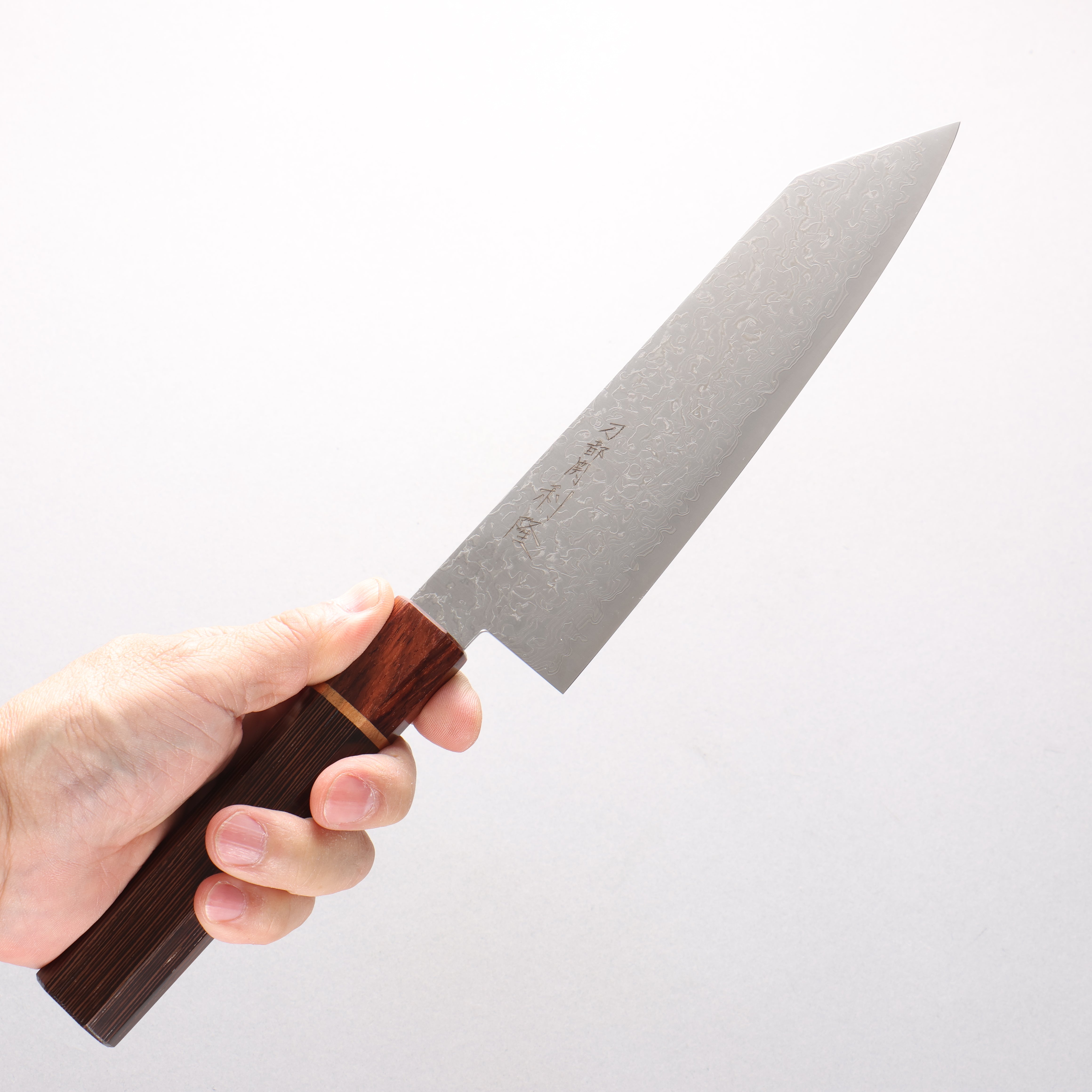 Toshitaka VG10 65 Layer Damascus Kiritsuke Santoku 180mm Wenge with Cherry Ring (ferrule: Rosewood) Handle - Japanny - Best Japanese Knife