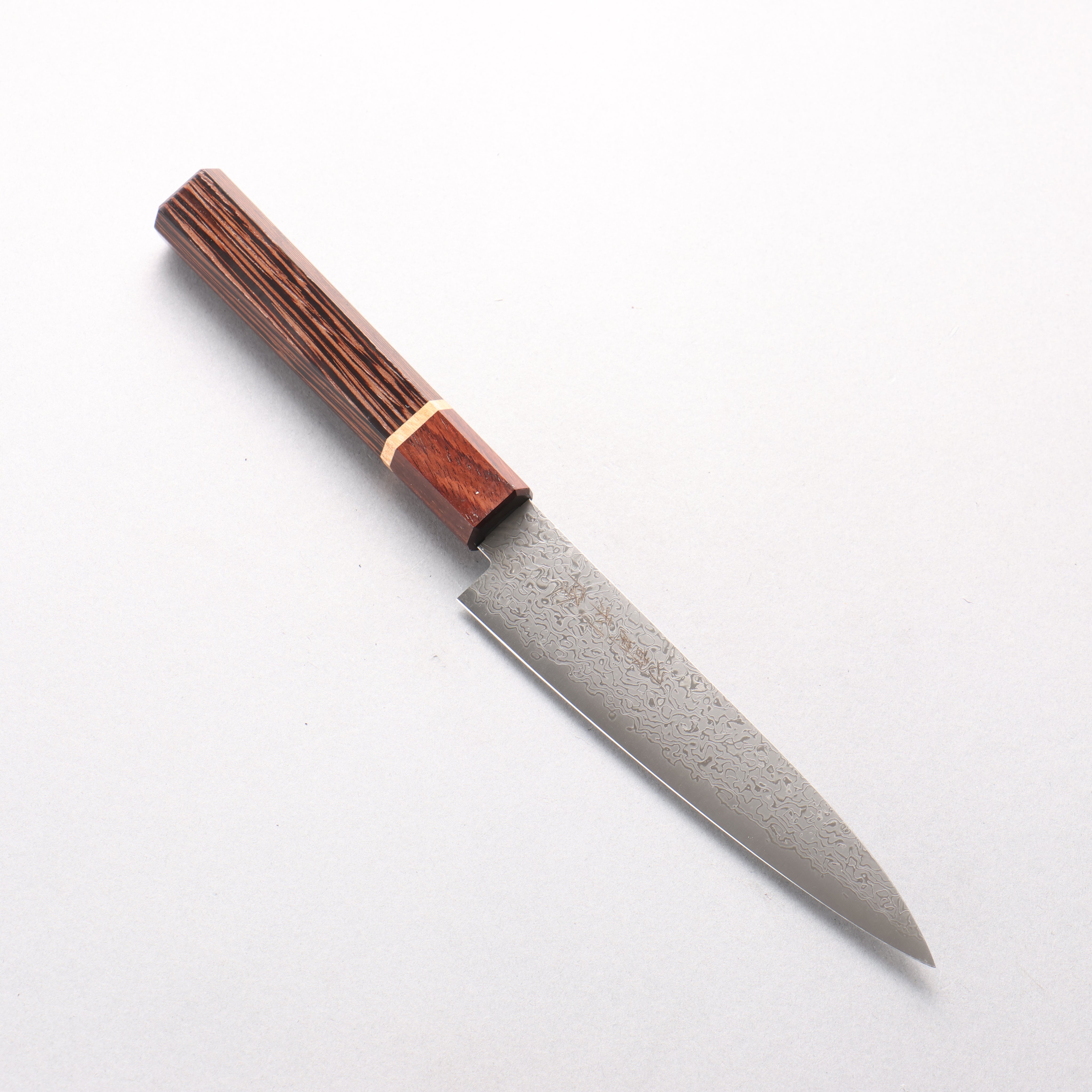 Toshitaka VG10 65 Layer Damascus Petty-Utility 135mm Wenge with Cherry Ring (ferrule: Rosewood) Handle - Japanny - Best Japanese Knife