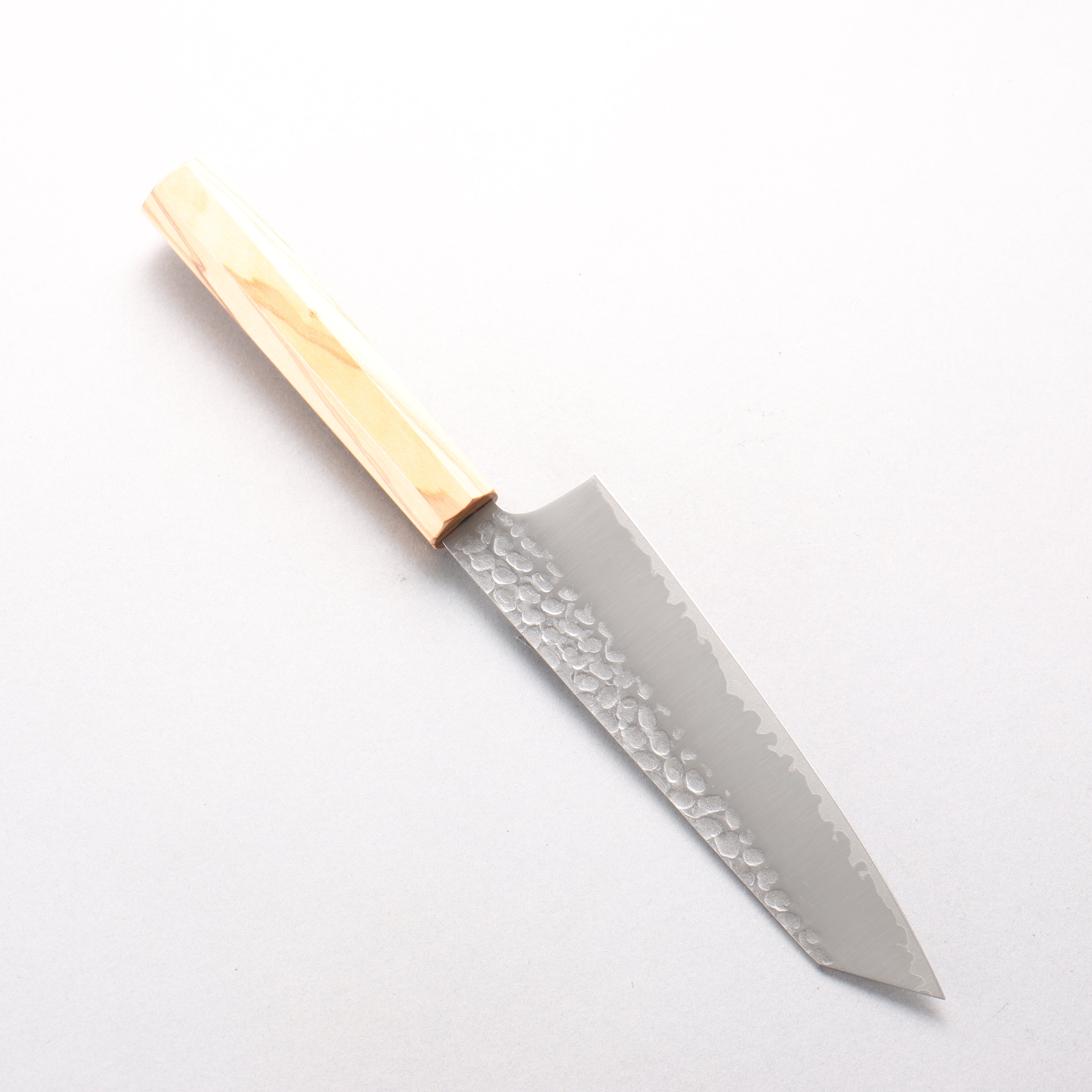 Oul VG10 Hammered Kiritsuke Santoku 165mm Olive tree Handle - Japanny - Best Japanese Knife