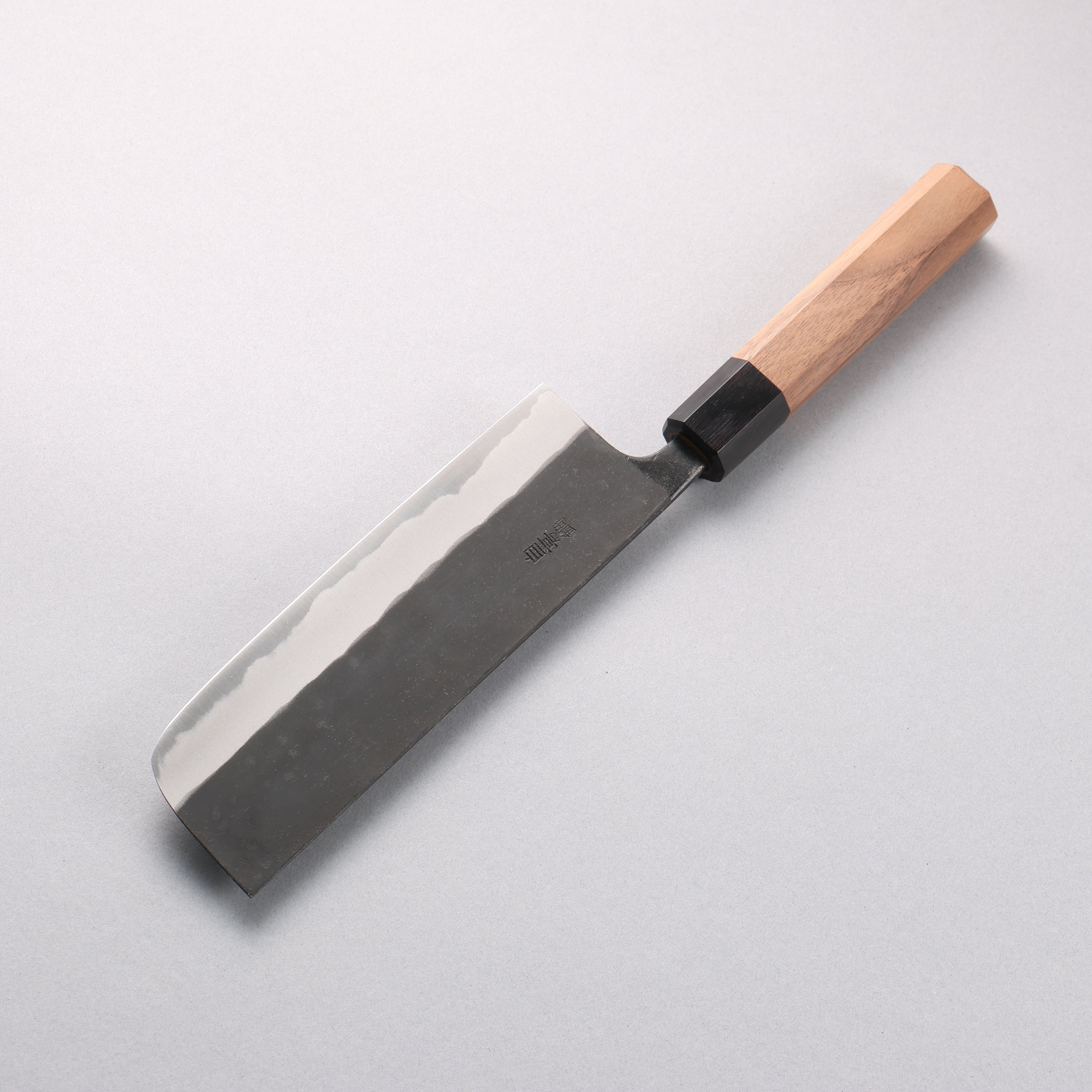 Nao Yamamoto White Steel No.2 Black Finished Nakiri 165mm Walnut Handle - Japanny - Best Japanese Knife