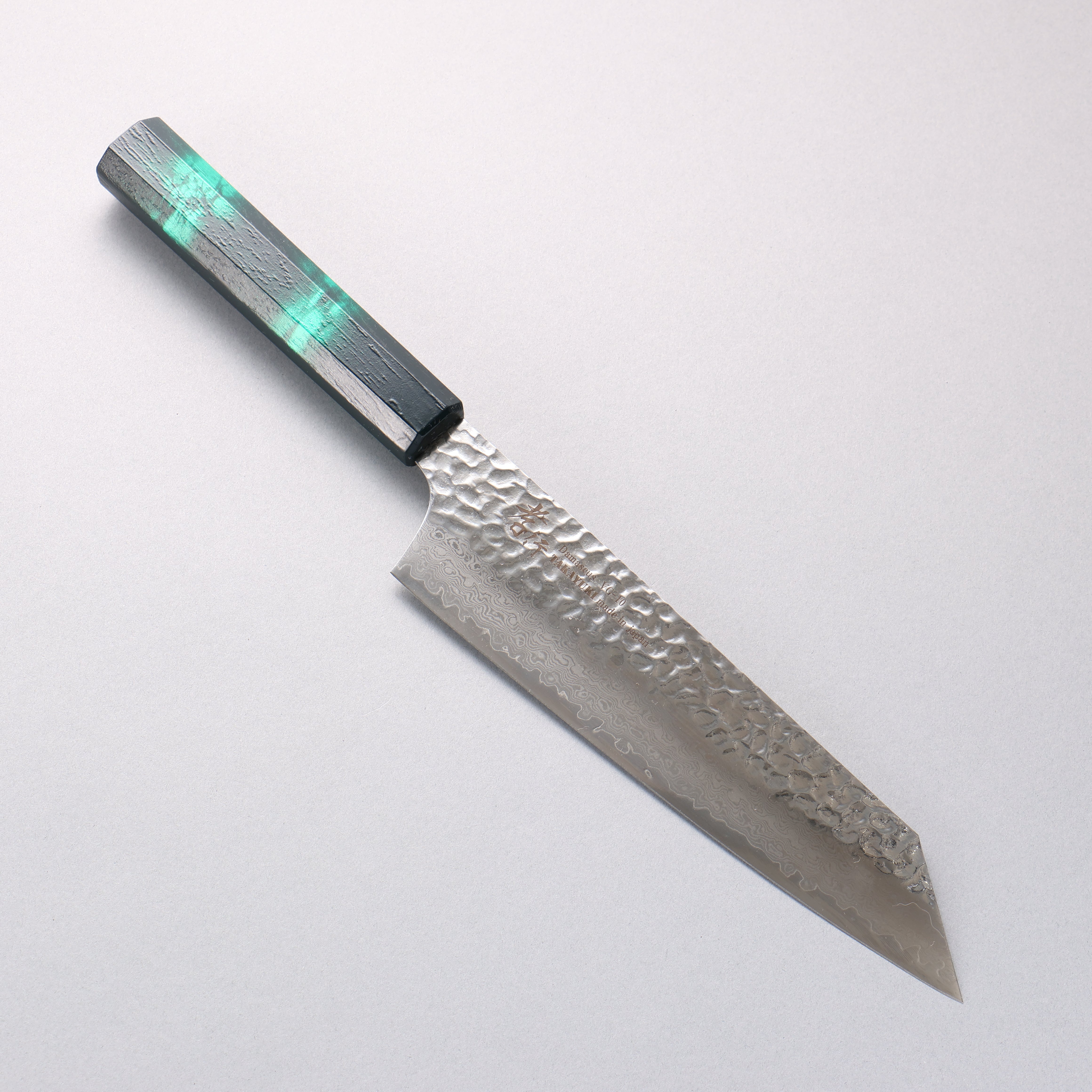 Sakai Takayuki Nanairo VG10 33 Layer Kengata Gyuto 190mm ABS resin(Green tortoiseshell) Handle - Japanny - Best Japanese Knife