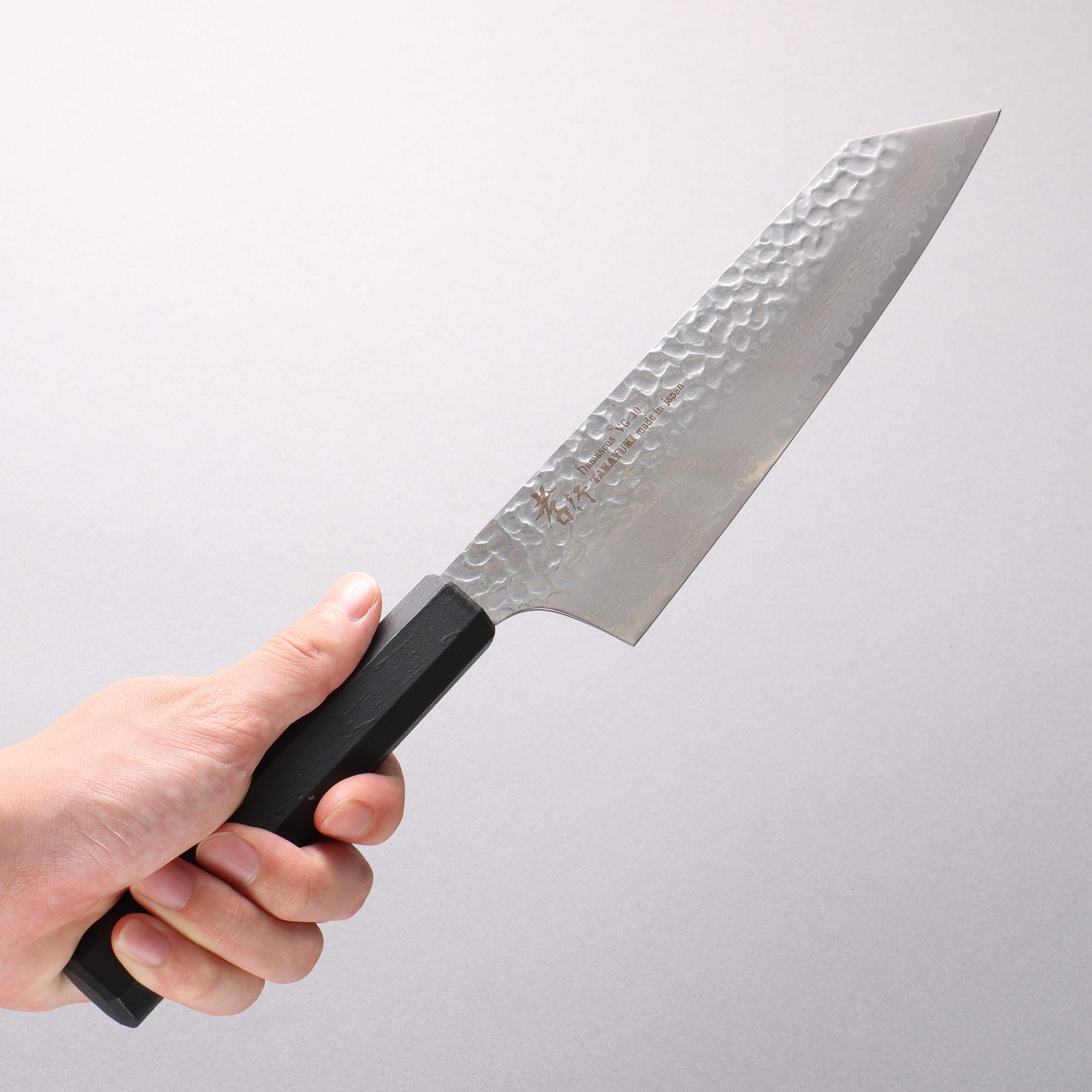 Sakai Takayuki Nanairo VG10 33 Layer Kengata Gyuto 190mm ABS resin(Black Lacquered) Handle - Japanny - Best Japanese Knife