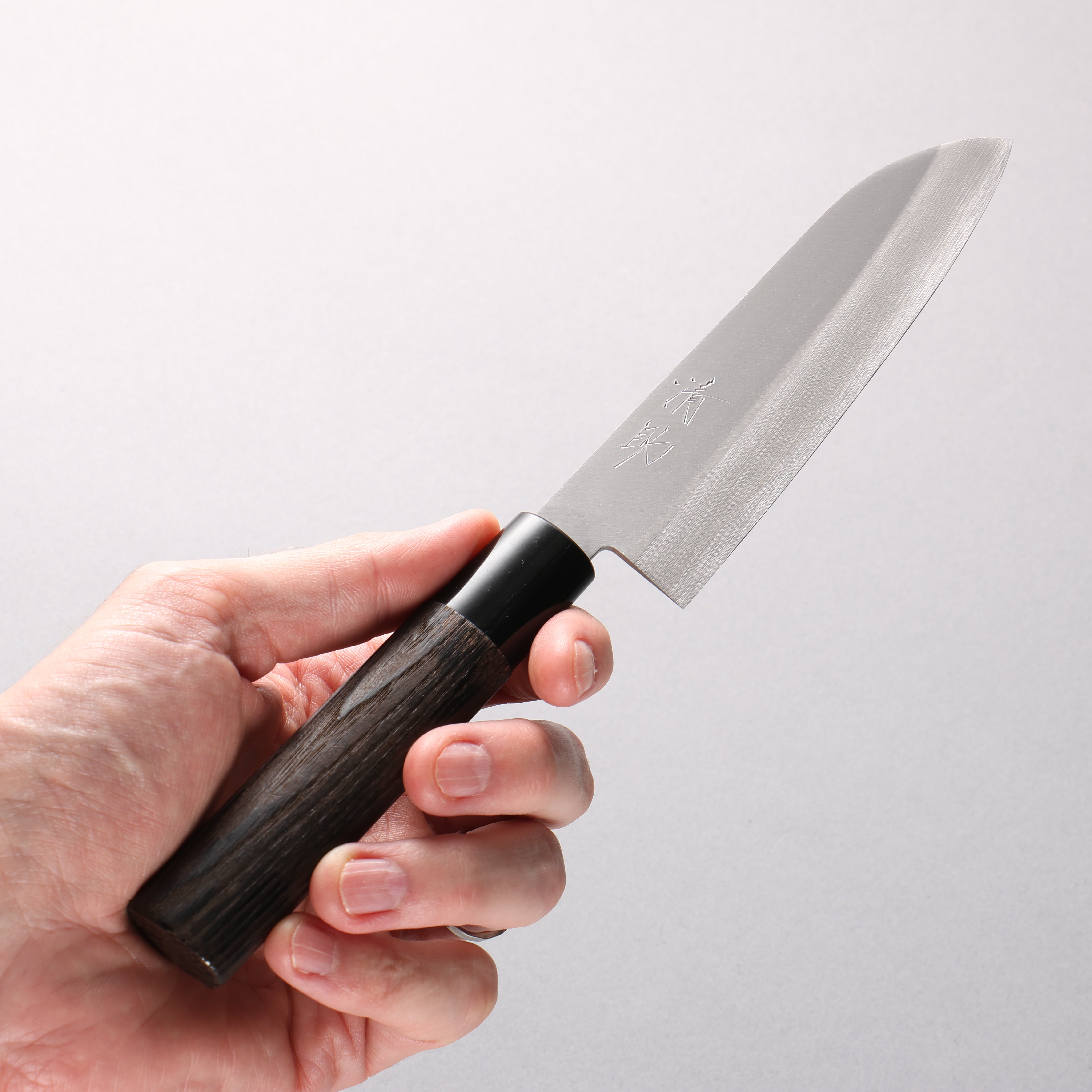Seisuke VG1 Small Santoku 140mm Burnt Chestnut Handle - Japanny - Best Japanese Knife