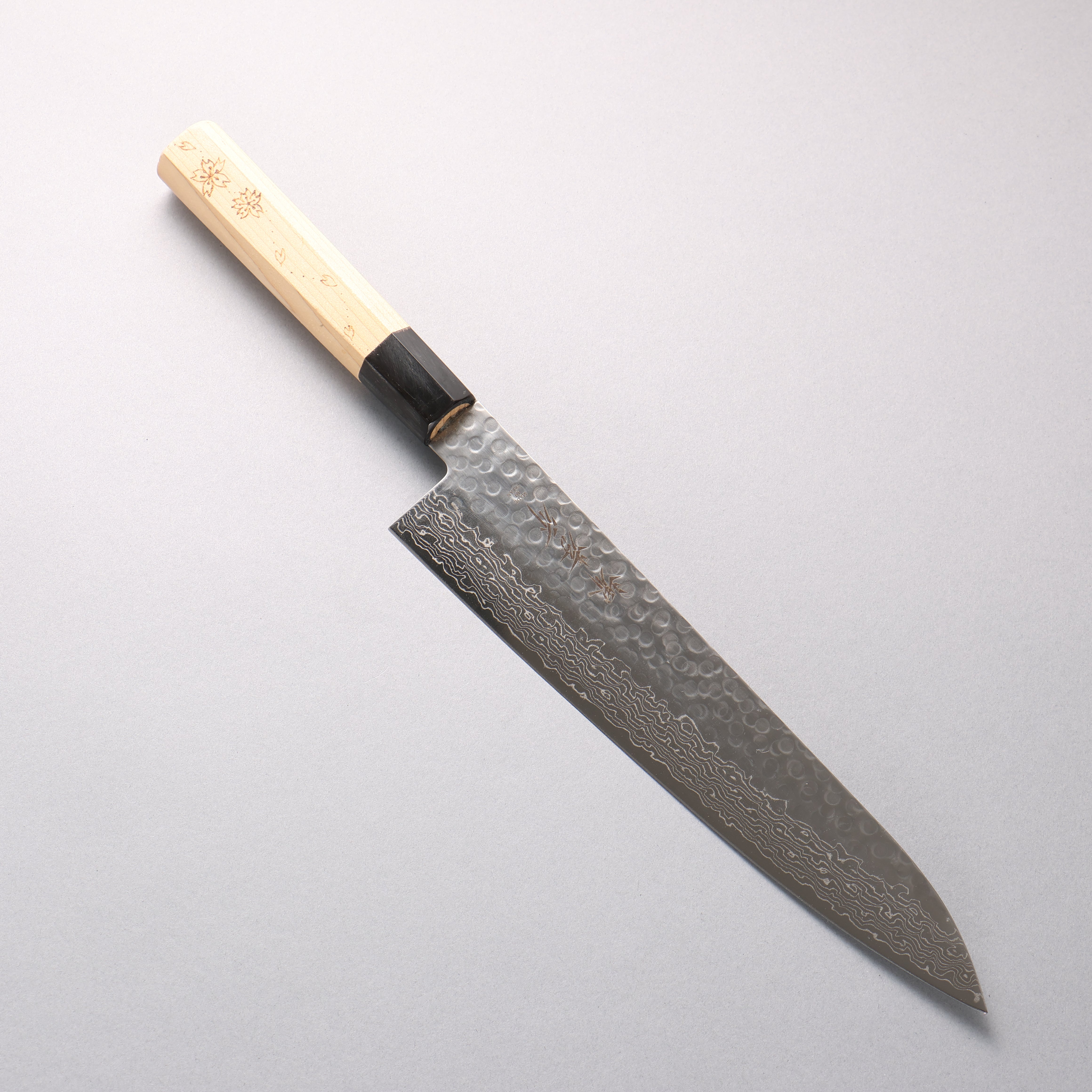 Sakai Takayuki VG10 33 Layer Damascus Gyuto 240mm Engraved Magnolia Handle - Japanny - Best Japanese Knife