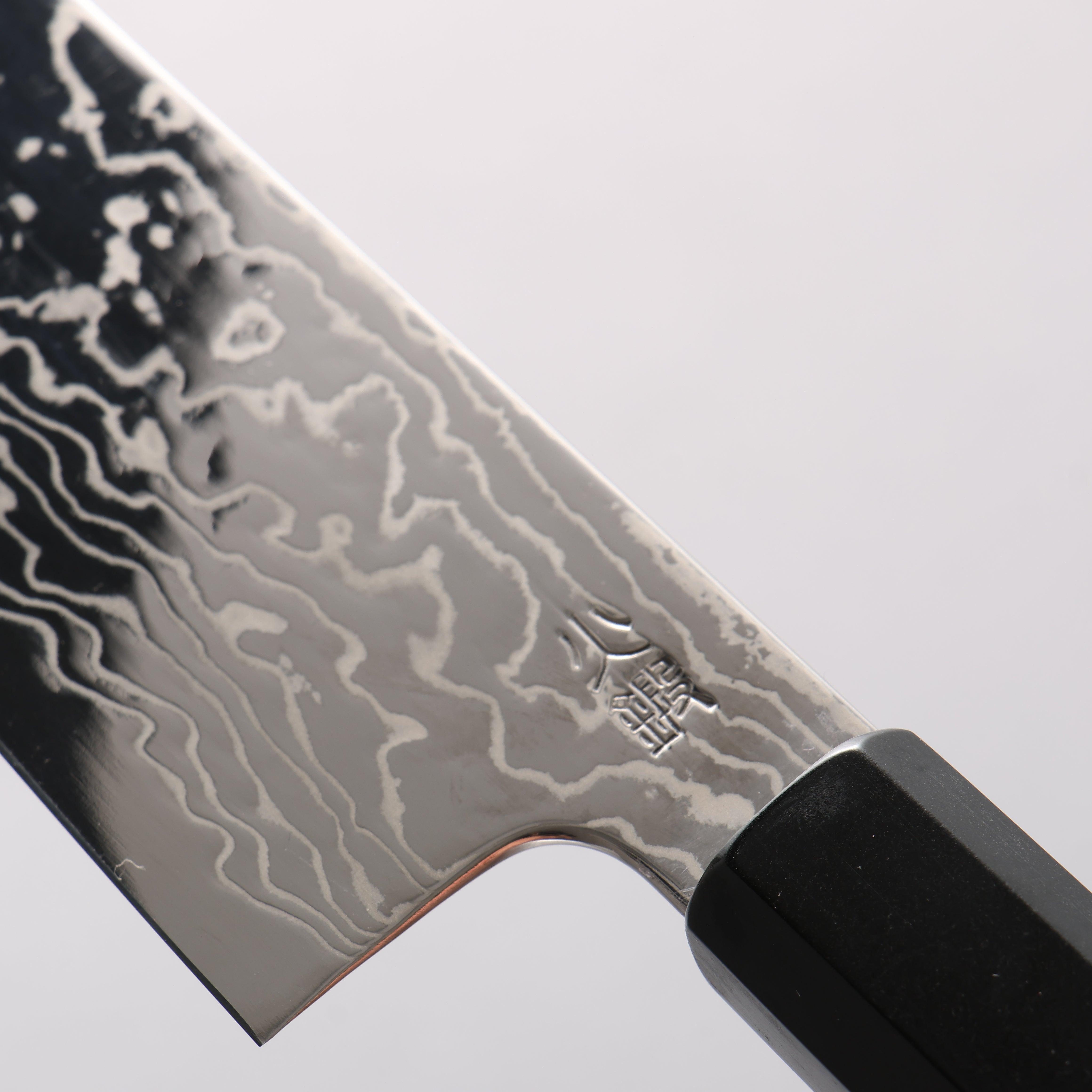 Sukenari Silver Steel No.3 Mirrored Finish Damascus Gyuto 210mm Wenge (ferrule: Black Buffalo Horn) Handle - Japanny - Best Japanese Knife