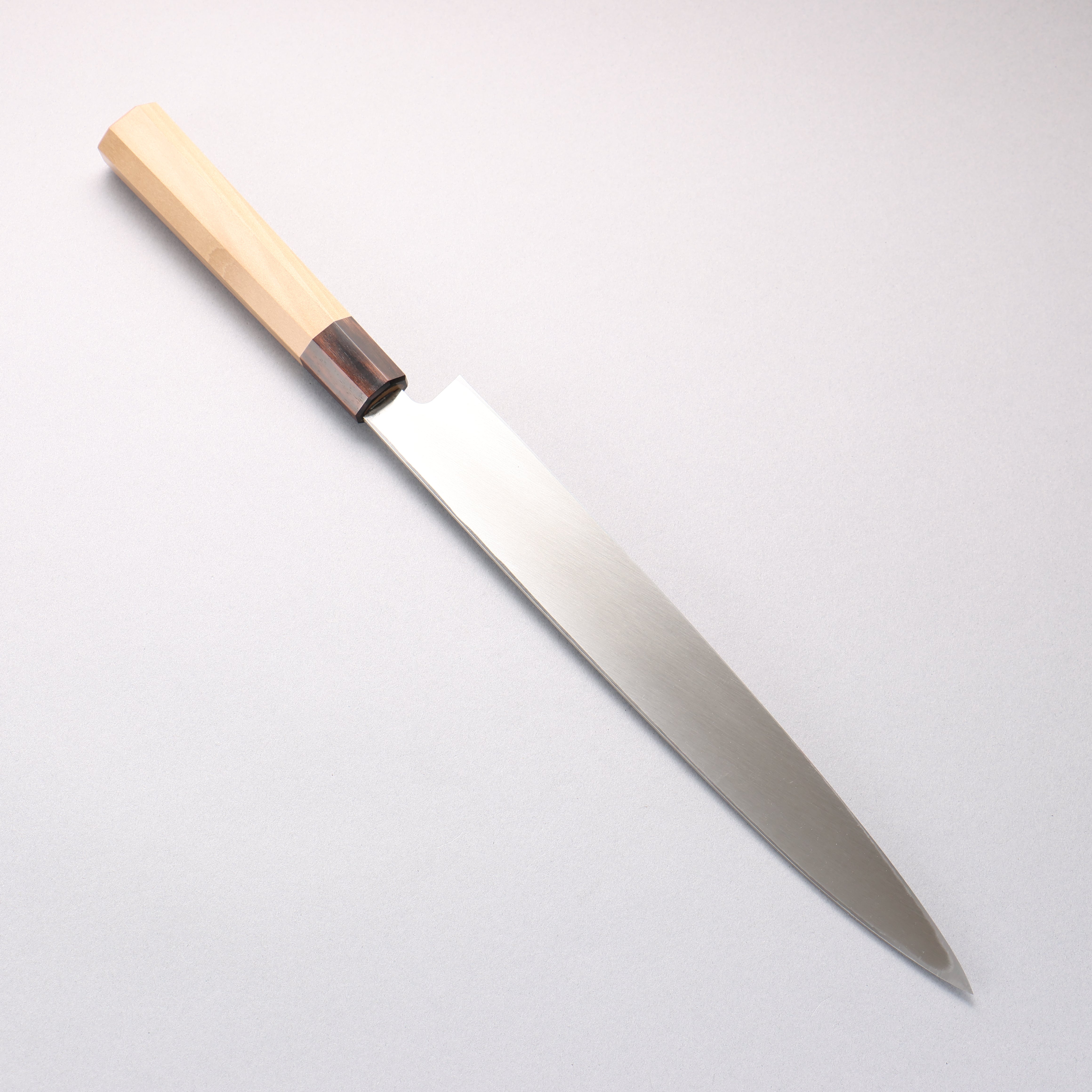Seisuke AUS8 Yanagiba 270mm Magnolia (Ferrule: Striped Ebony) Handle Sushi School Model - Japanny - Best Japanese Knife