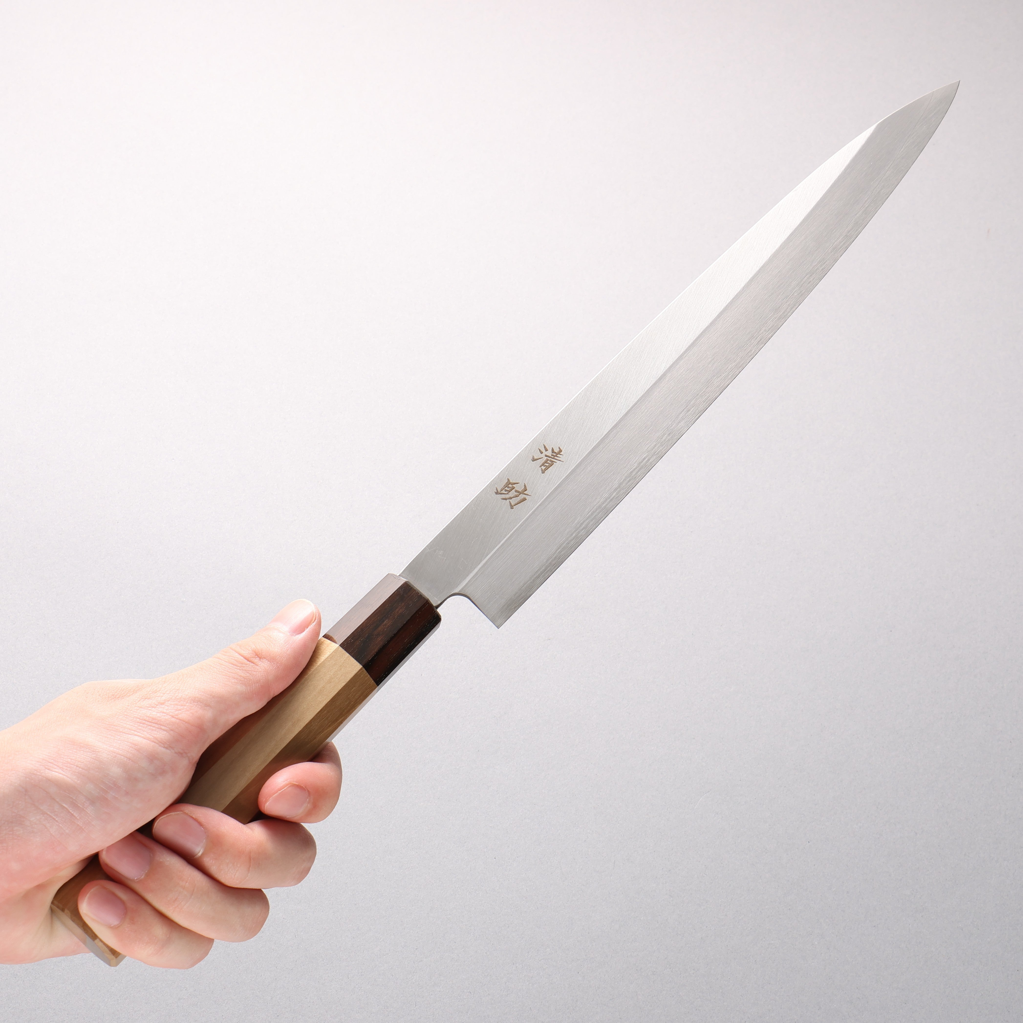 Seisuke AUS8 Yanagiba 270mm Magnolia (Ferrule: Striped Ebony) Handle Sushi School Model - Japanny - Best Japanese Knife