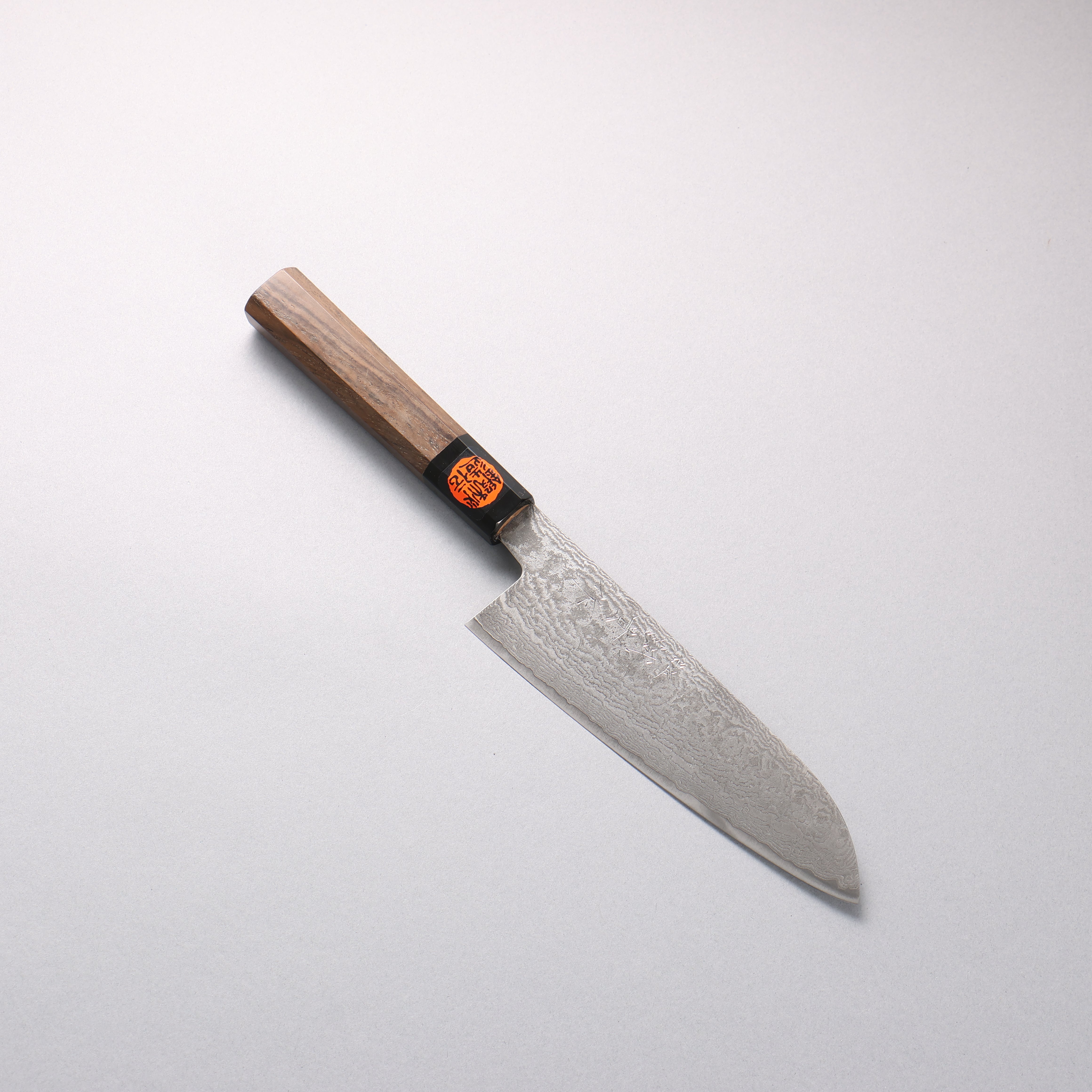 Shigeki Tanaka Nagisa VG10 Damascus Santoku 165mm Walnut Handle - Japanny - Best Japanese Knife