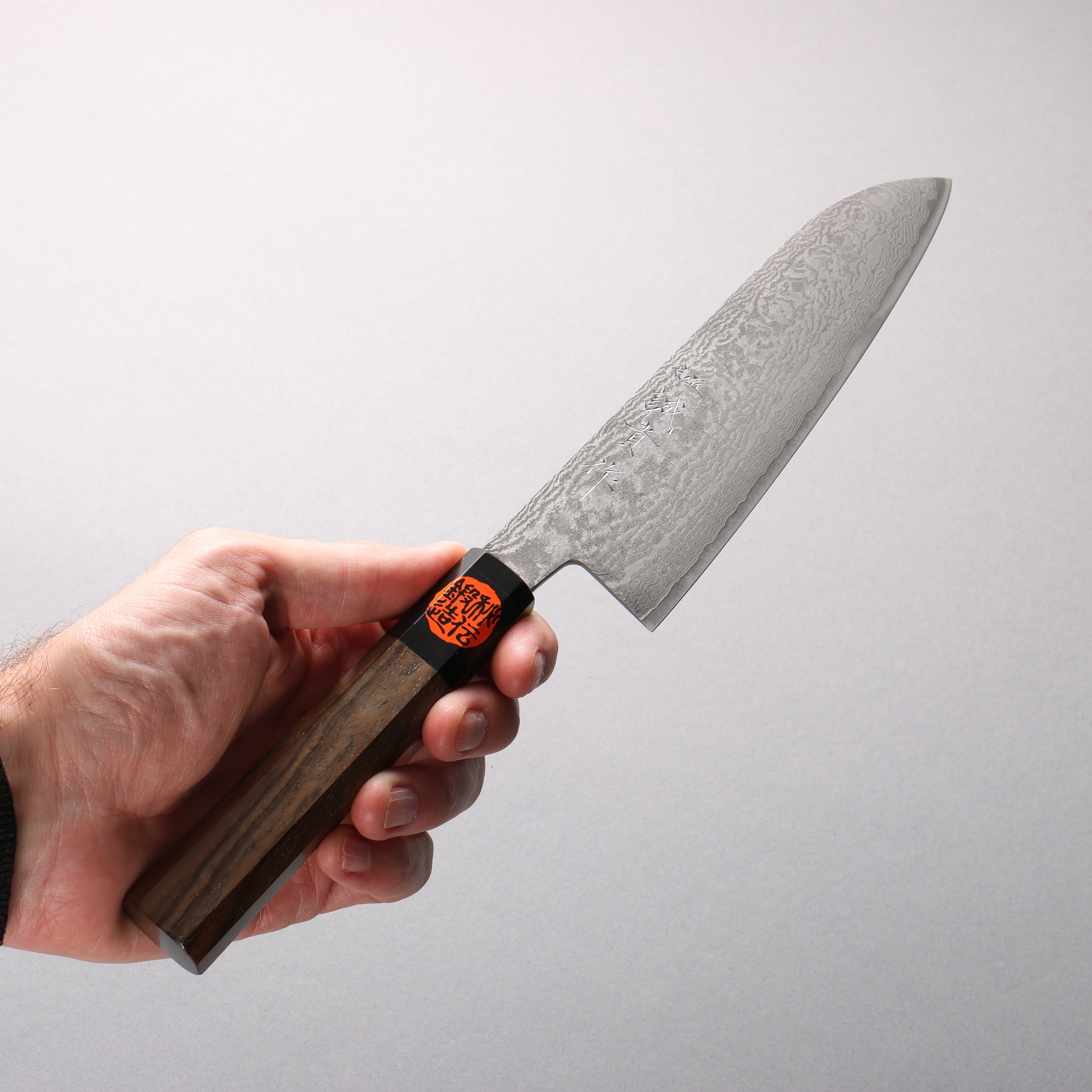Shigeki Tanaka Nagisa VG10 Damascus Santoku 165mm Walnut Handle - Japanny - Best Japanese Knife