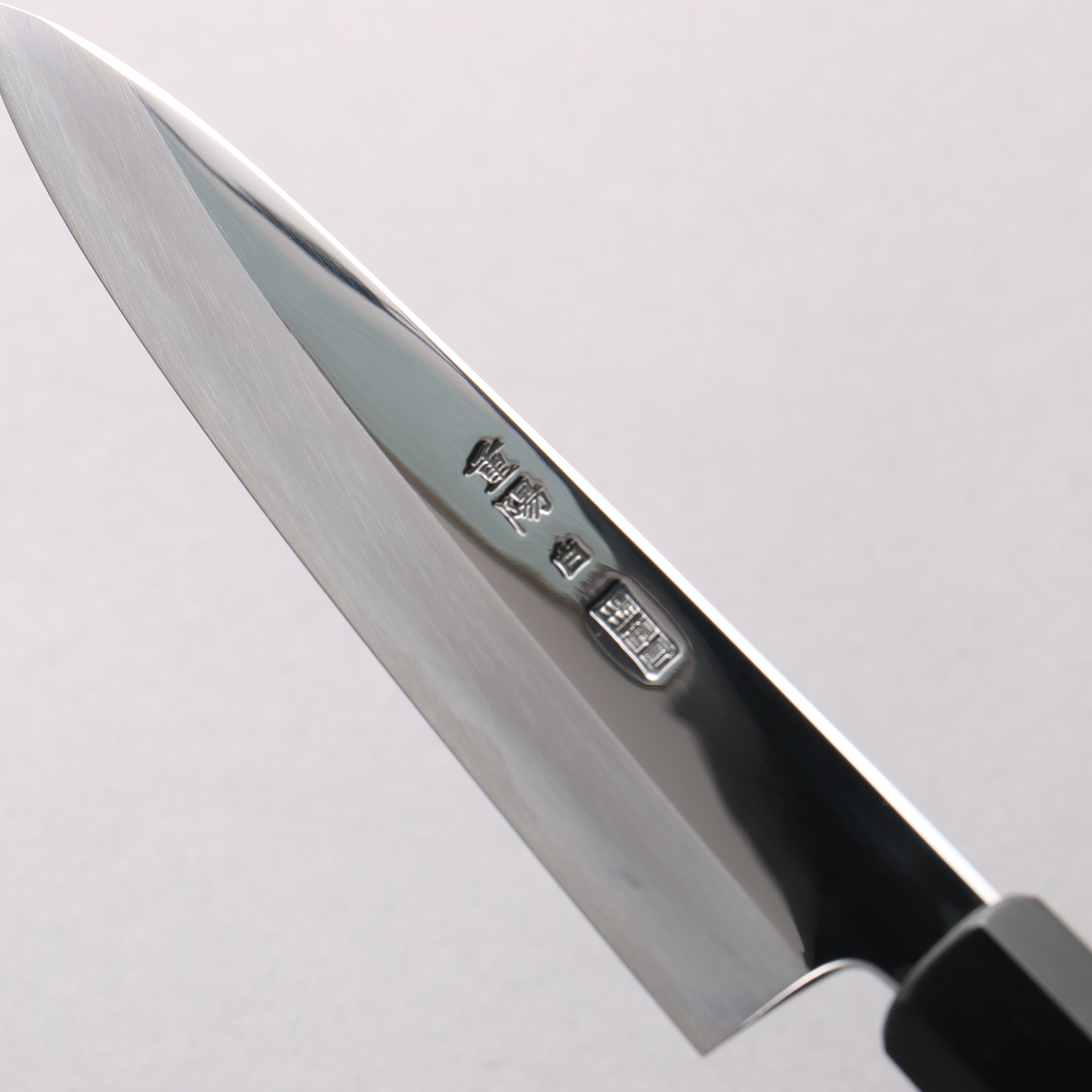 Choyo White Steel Mirrored Finish Petty-Utility 150mm Ebony Wood (ferrule: Black Water Buffalo Horn) Handle - Japanny - Best Japanese Knife