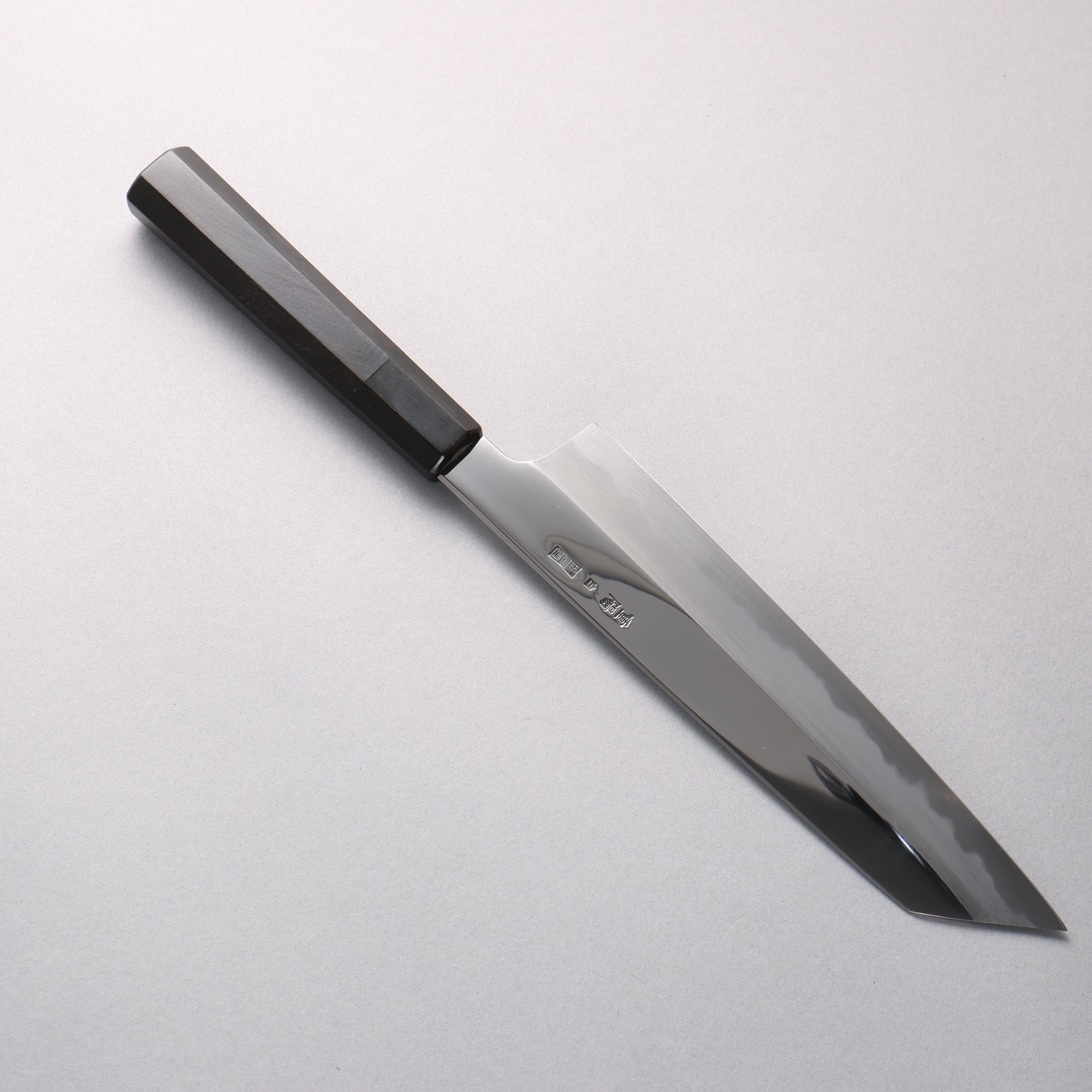 Choyo White Steel Mirrored Finish Kiritsuke Gyuto 210mm Ebony Wood (ferrule: Black Water Buffalo Horn) Handle - Japanny - Best Japanese Knife