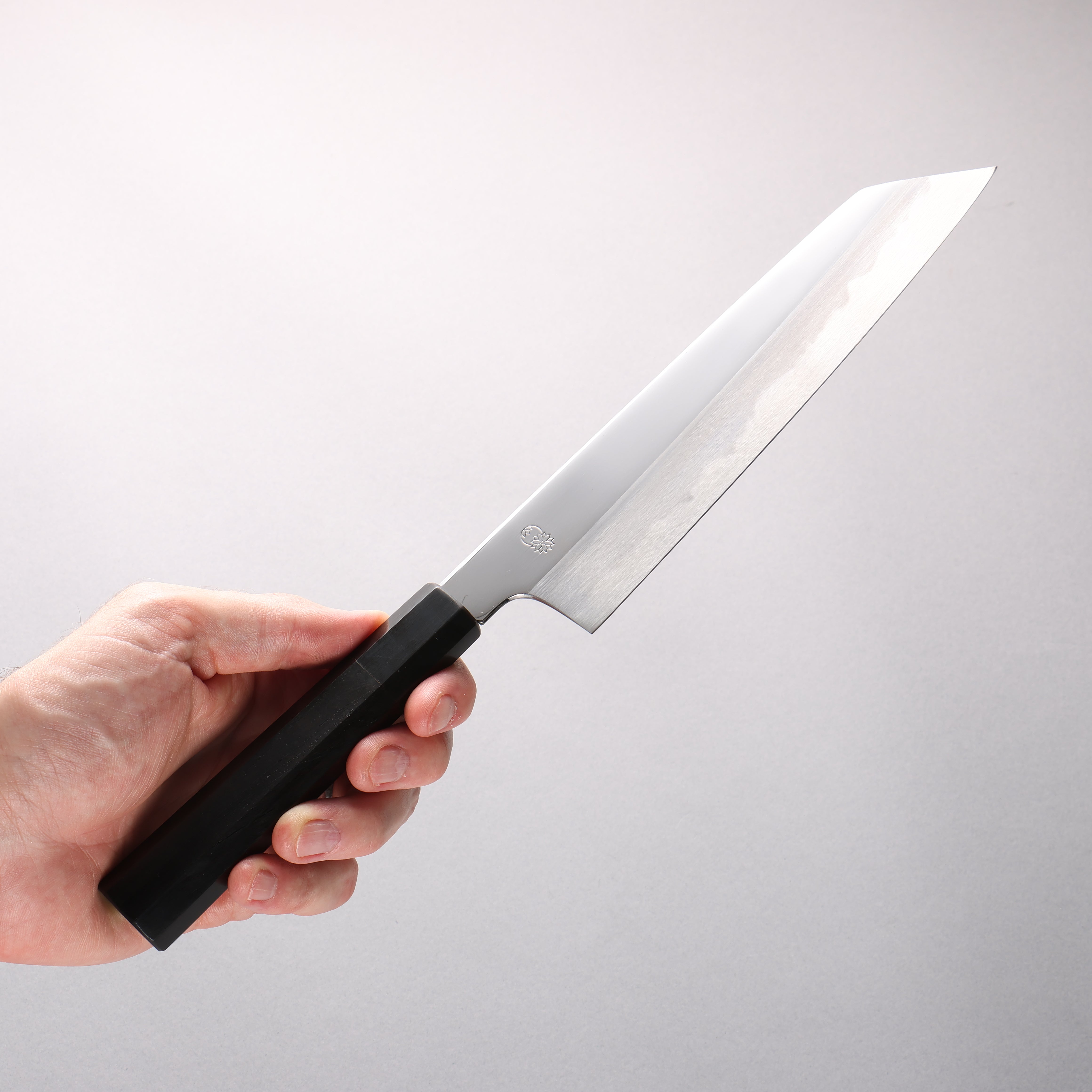 Choyo White Steel Mirrored Finish Kiritsuke Gyuto 210mm Ebony Wood (ferrule: Black Water Buffalo Horn) Handle - Japanny - Best Japanese Knife