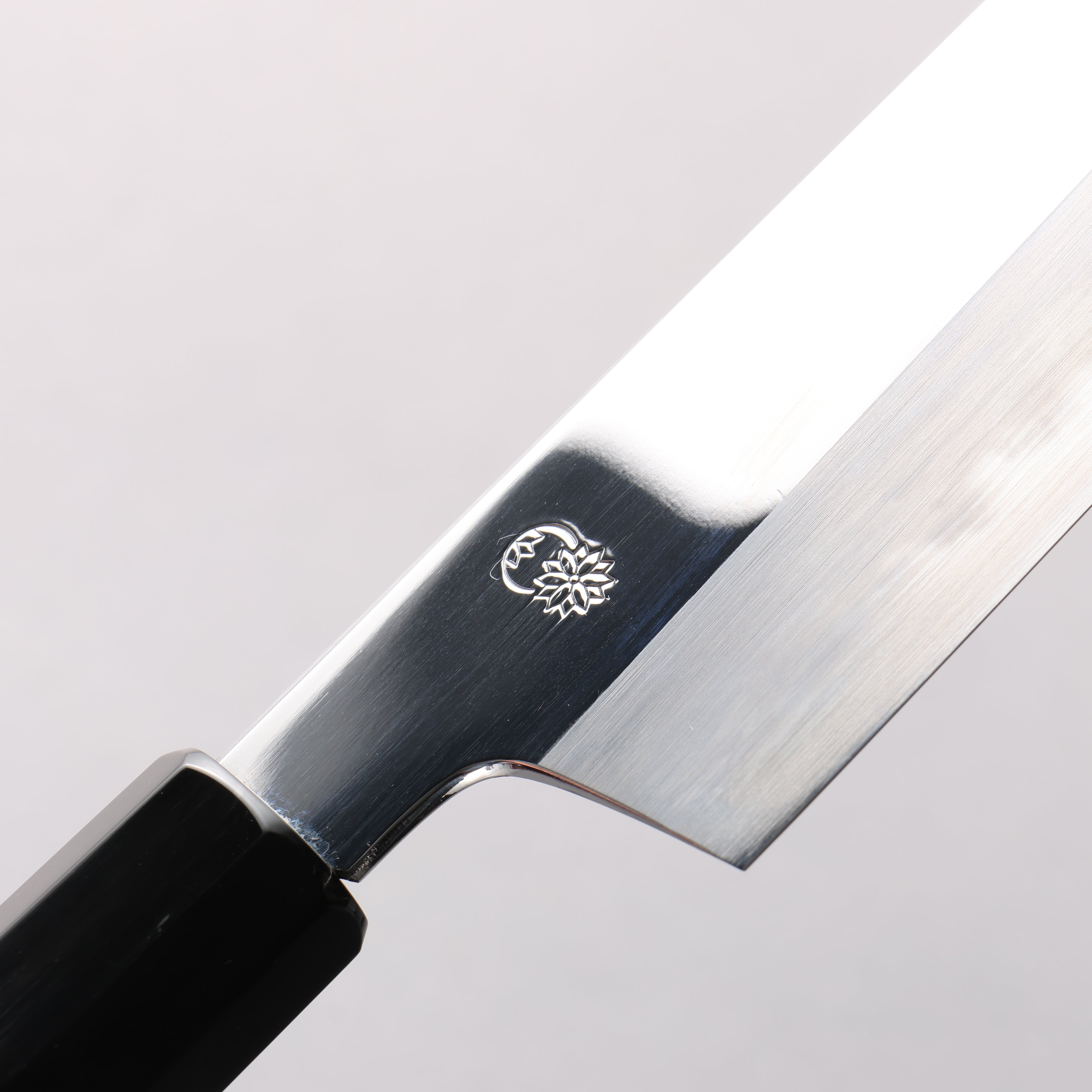 Choyo White Steel Mirrored Finish Kiritsuke Gyuto 240mm Ebony Wood (ferrule: Black Water Buffalo Horn) Handle - Japanny - Best Japanese Knife