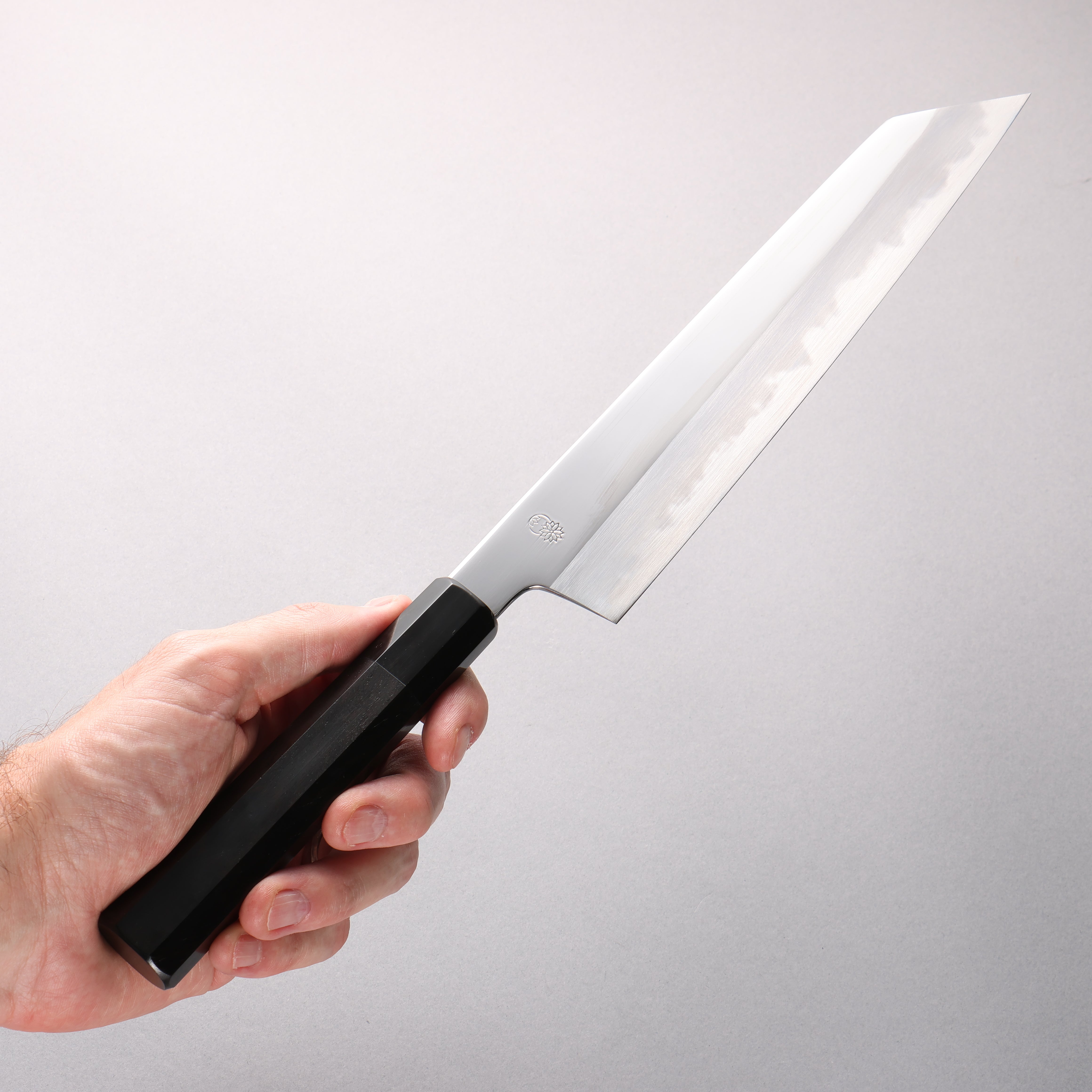 Choyo White Steel Mirrored Finish Kiritsuke Gyuto 240mm Ebony Wood (ferrule: Black Water Buffalo Horn) Handle - Japanny - Best Japanese Knife